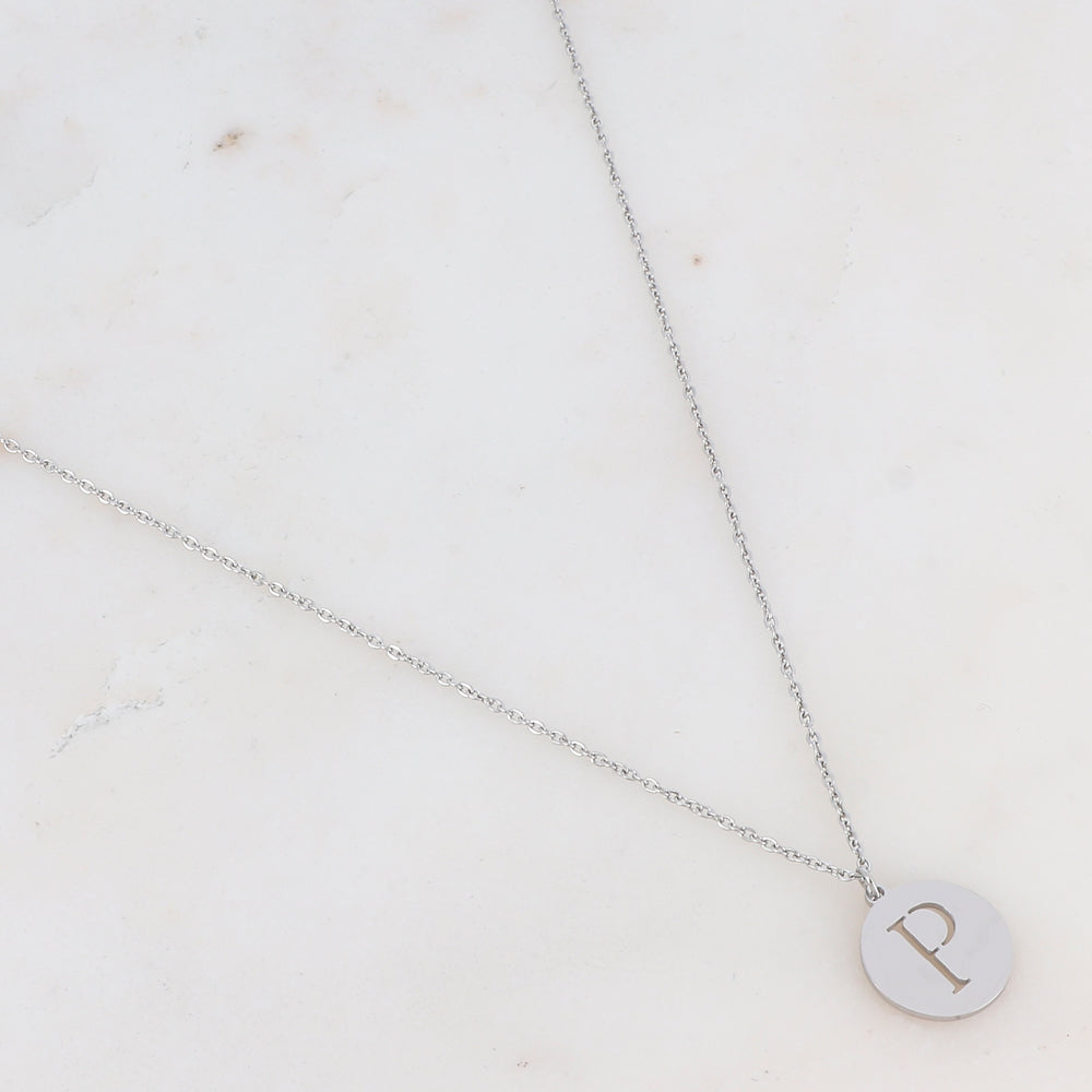 Collier INITIALE argenté