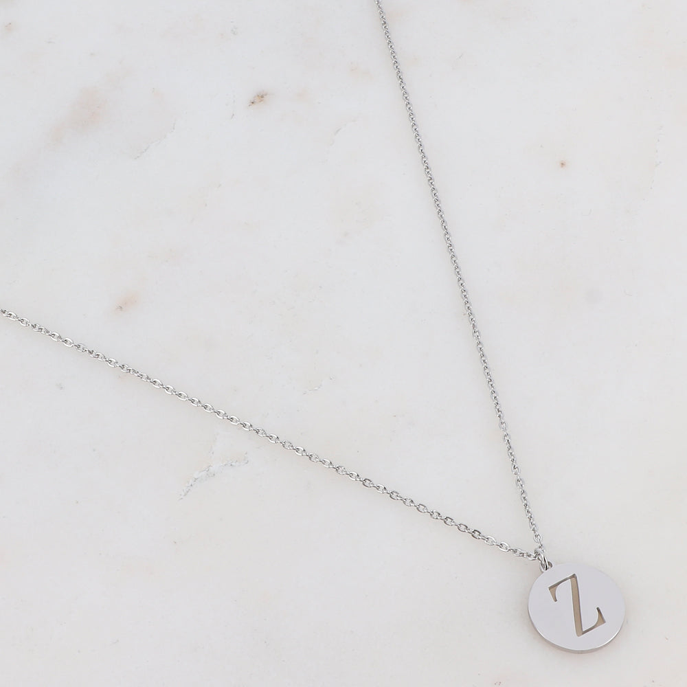 Collier INITIALE argenté