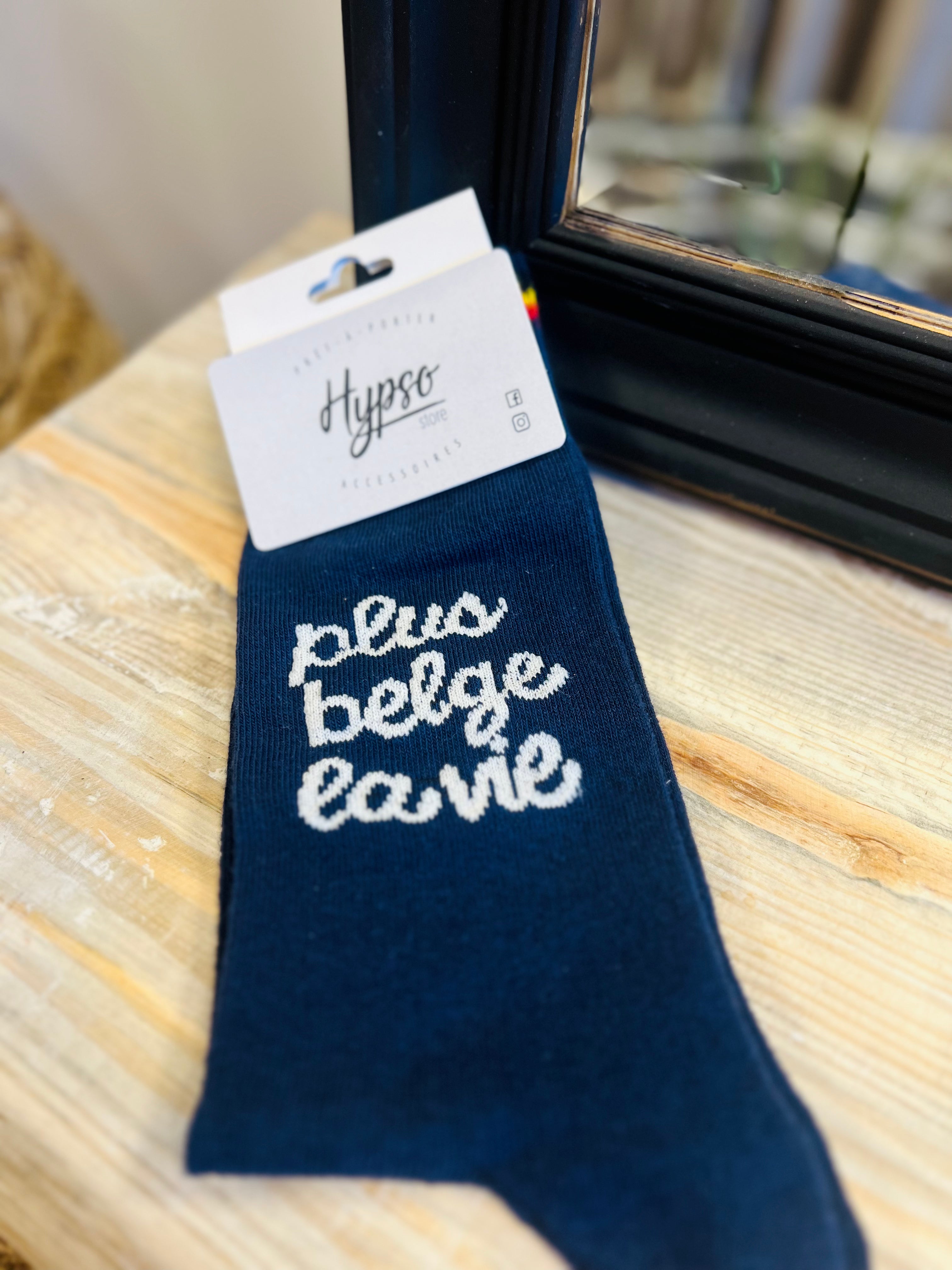 Chaussettes PLUS BELGE LA VIE marine