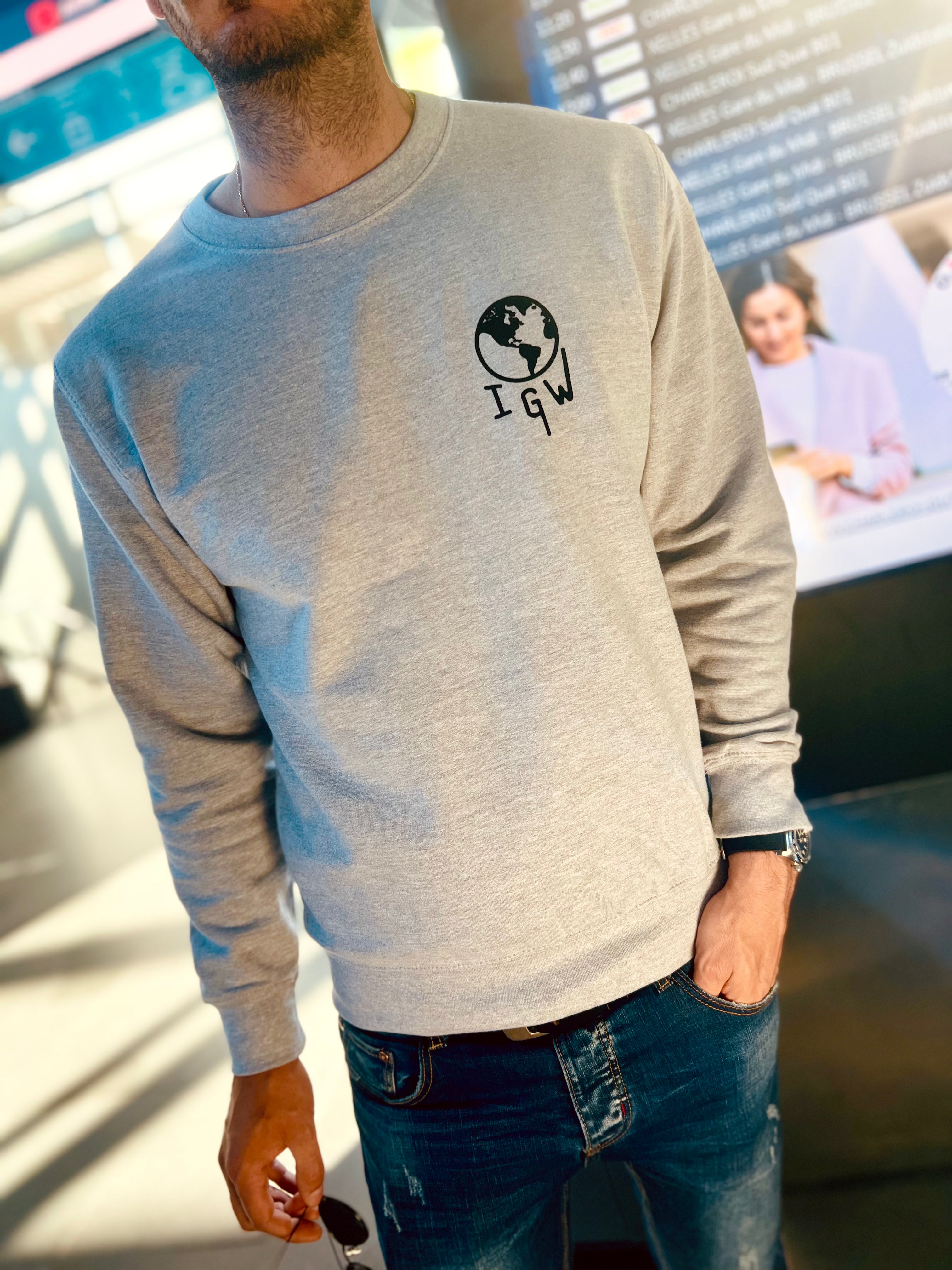 TIME ZONE graues Sweatshirt