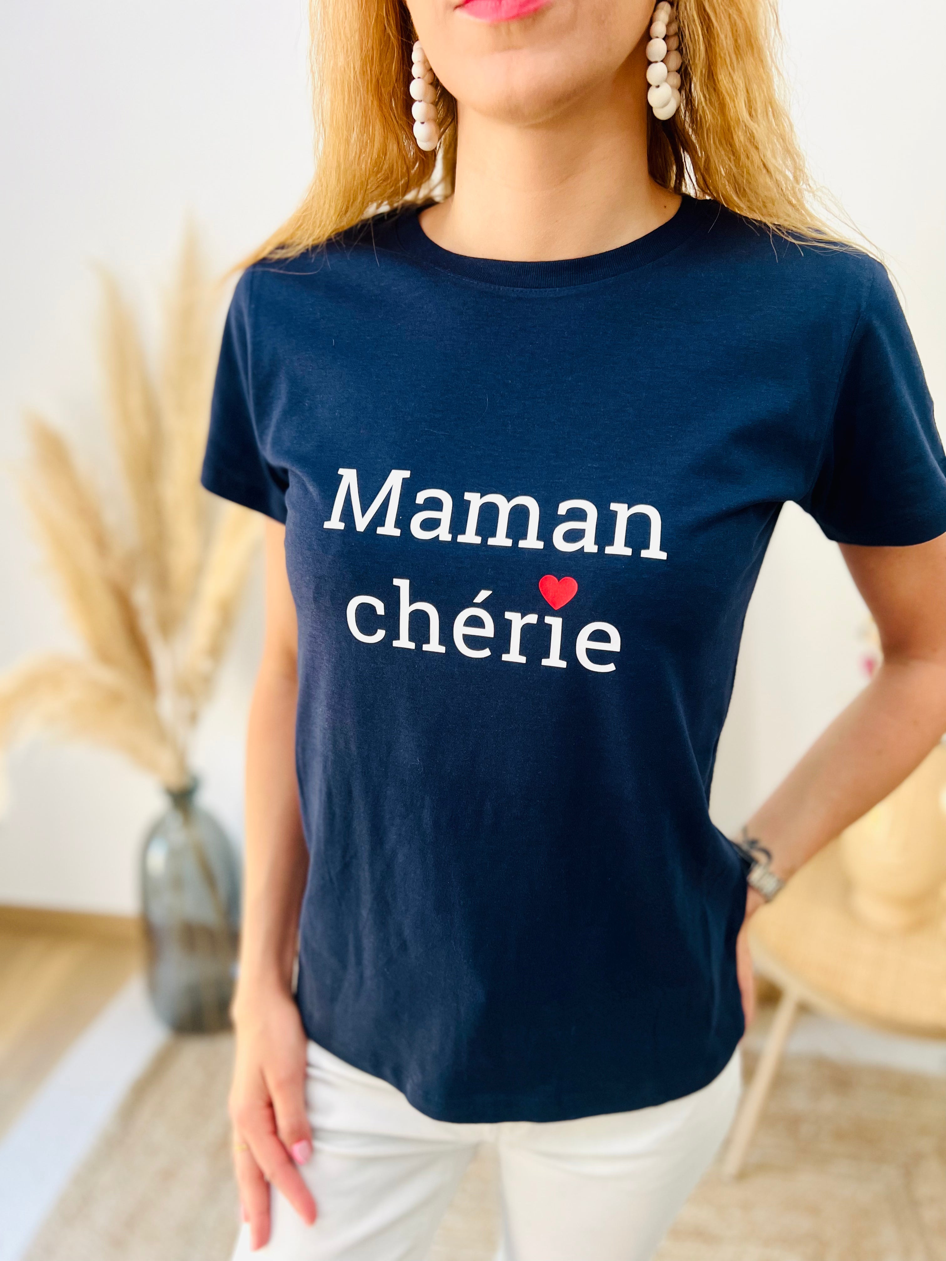 MAMAN DARIE Marineblaues T-Shirt