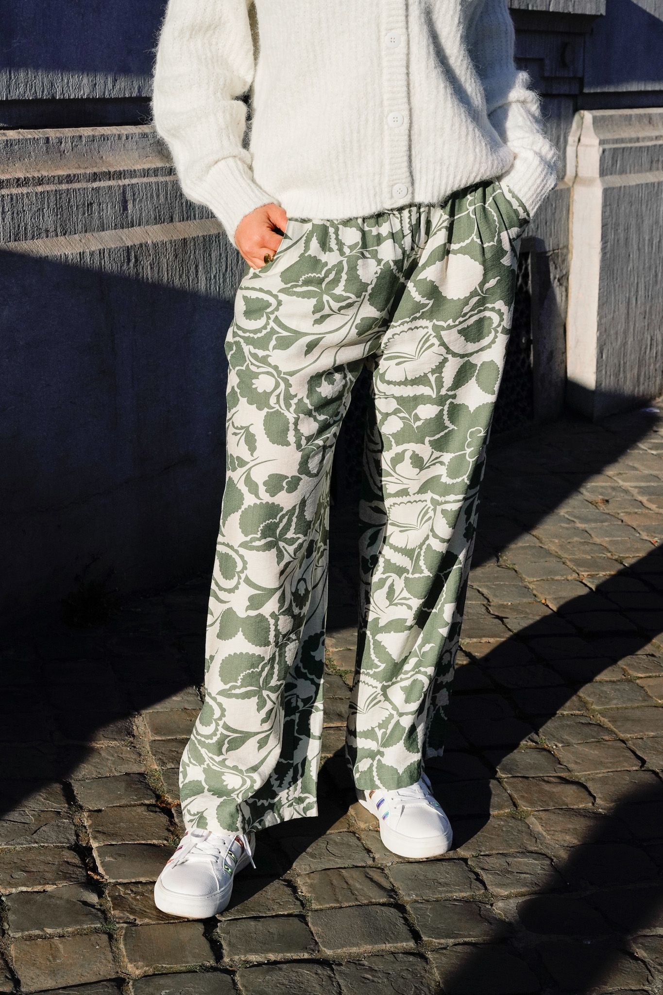 Pantalon fluide AURORE vert