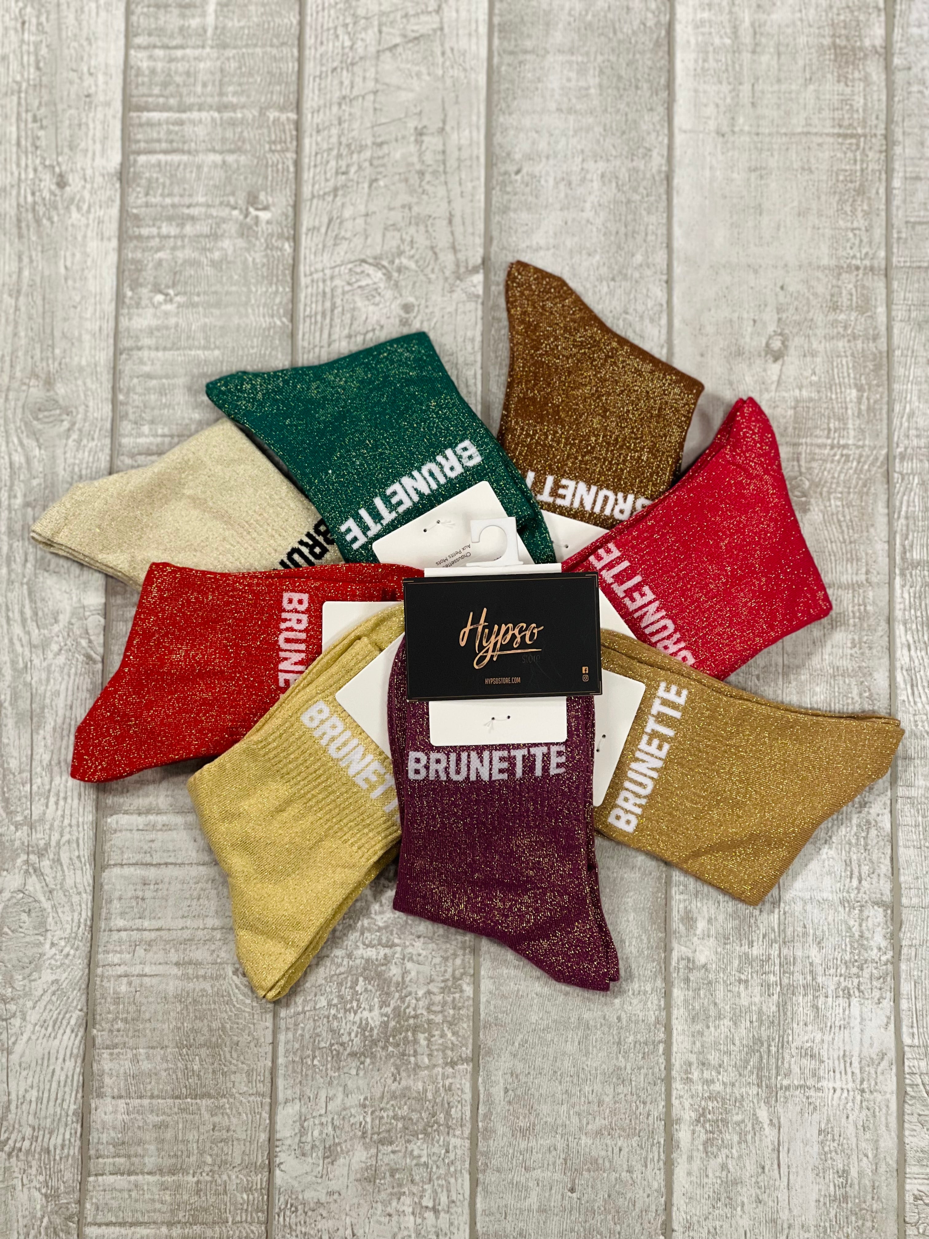 Chaussettes à paillettes BRUNETTE