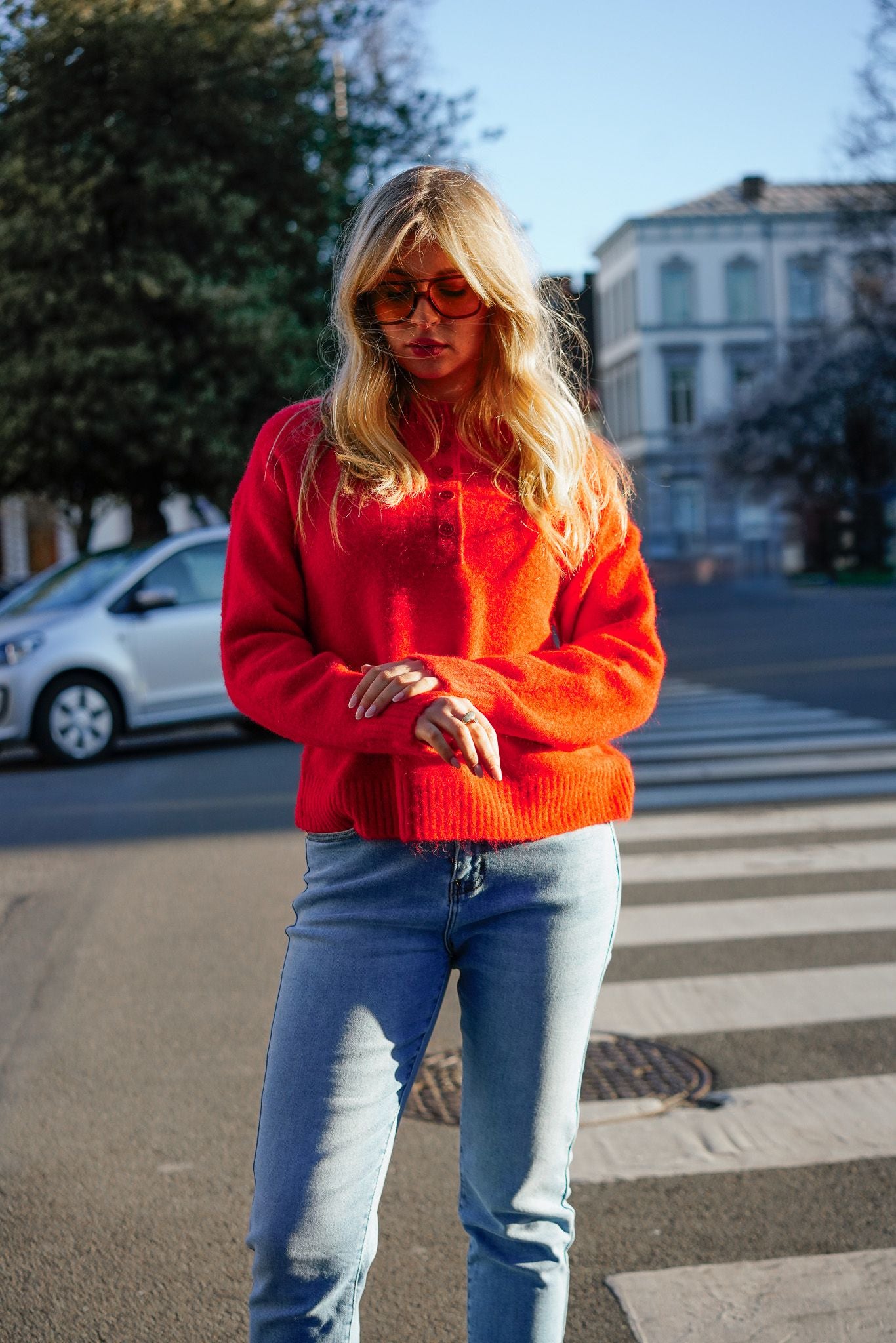 Pull ALDINE rouge