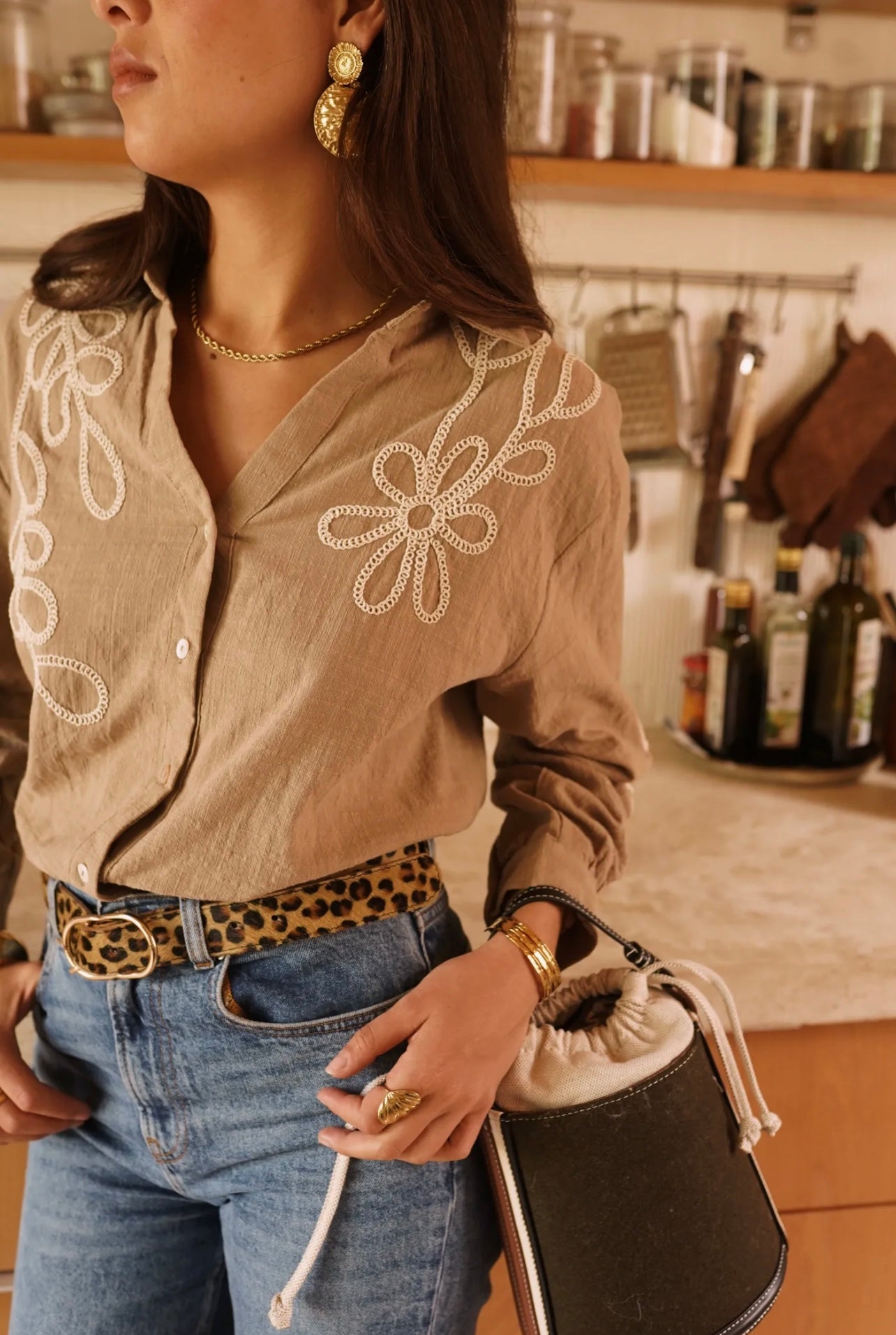 Chemisier CONSTANCE taupe