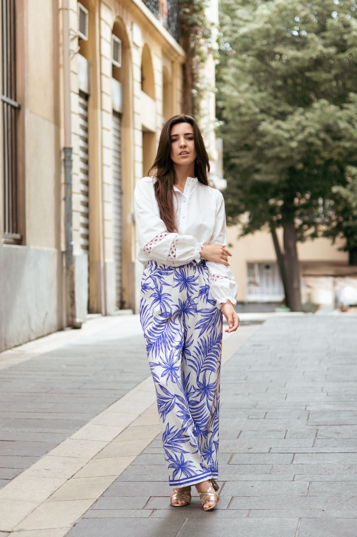 Pantalon fluide IVES bleu