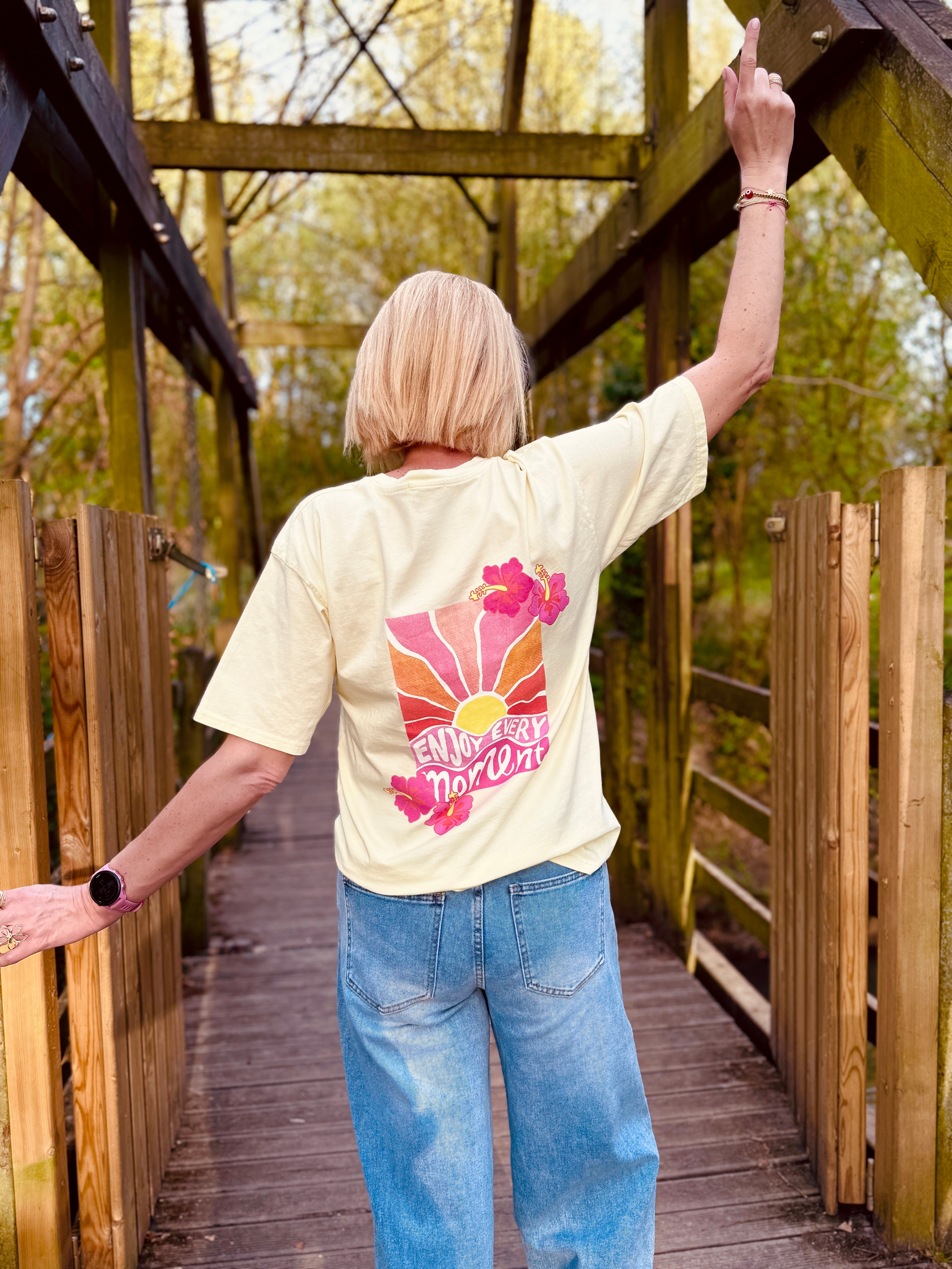 Tee-shirt ENJOY EVERY MOMENT jaune