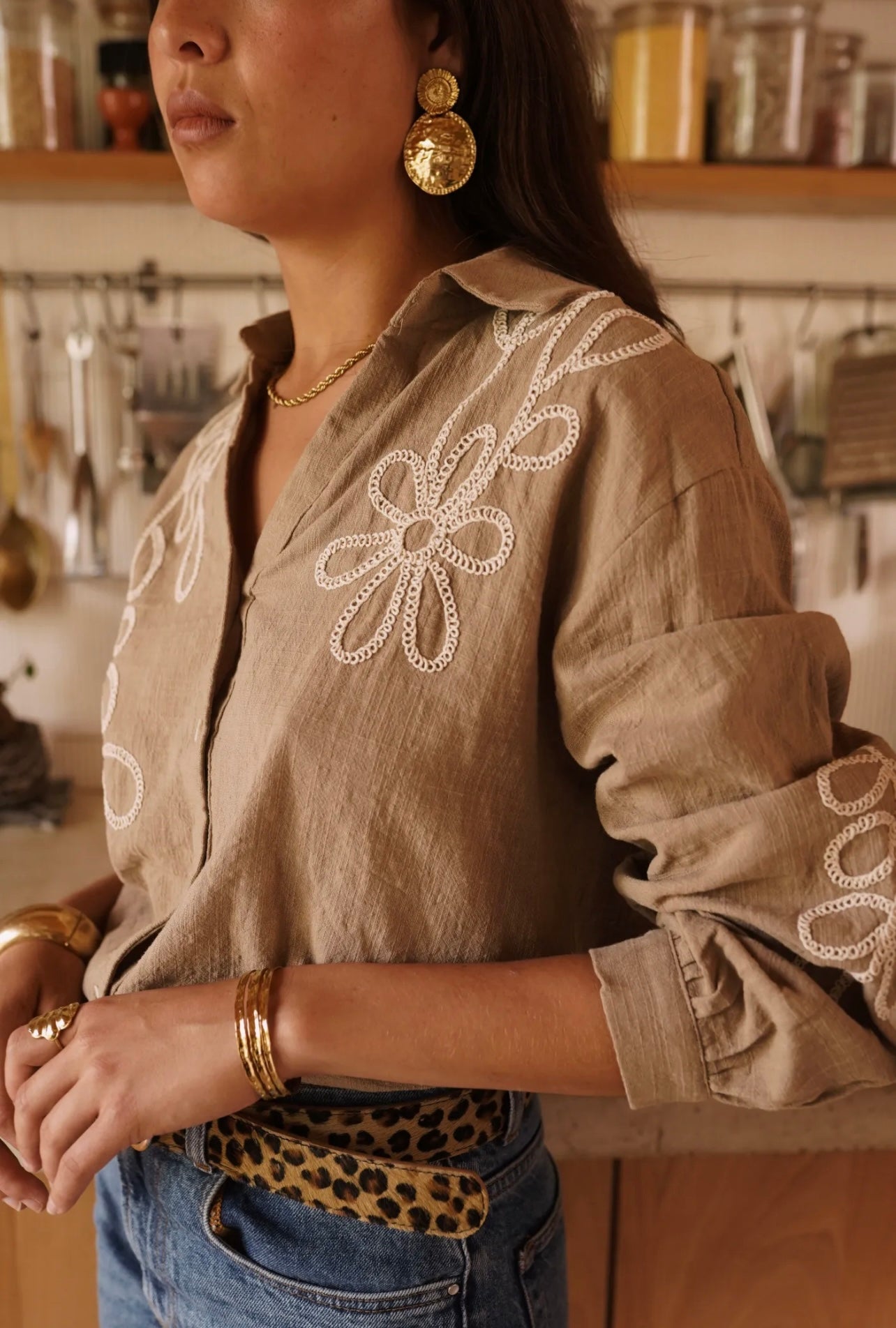 Chemisier CONSTANCE taupe