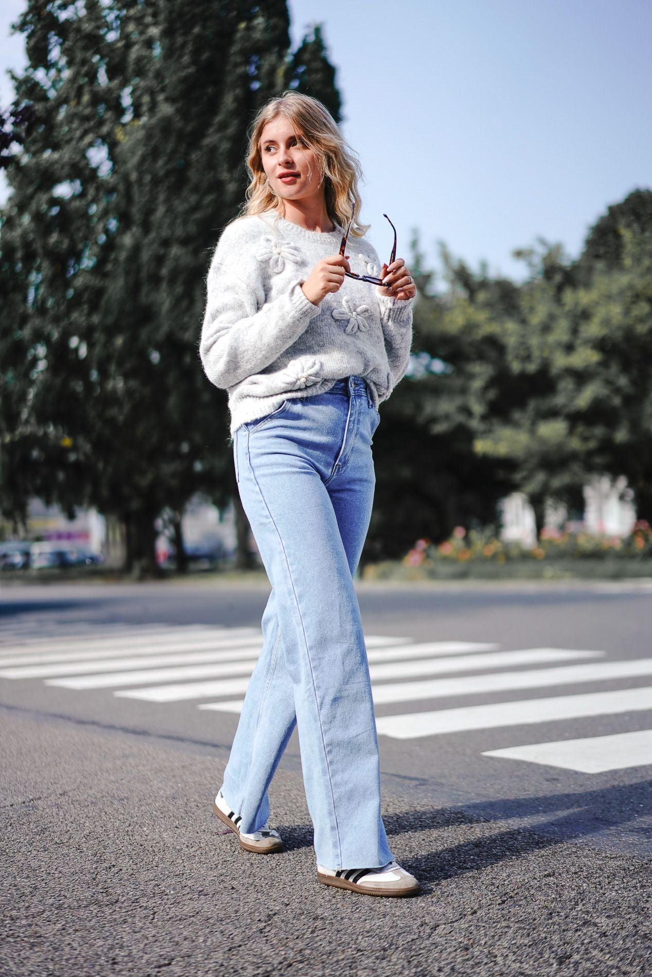 Jeans mit weitem Bein MOLY