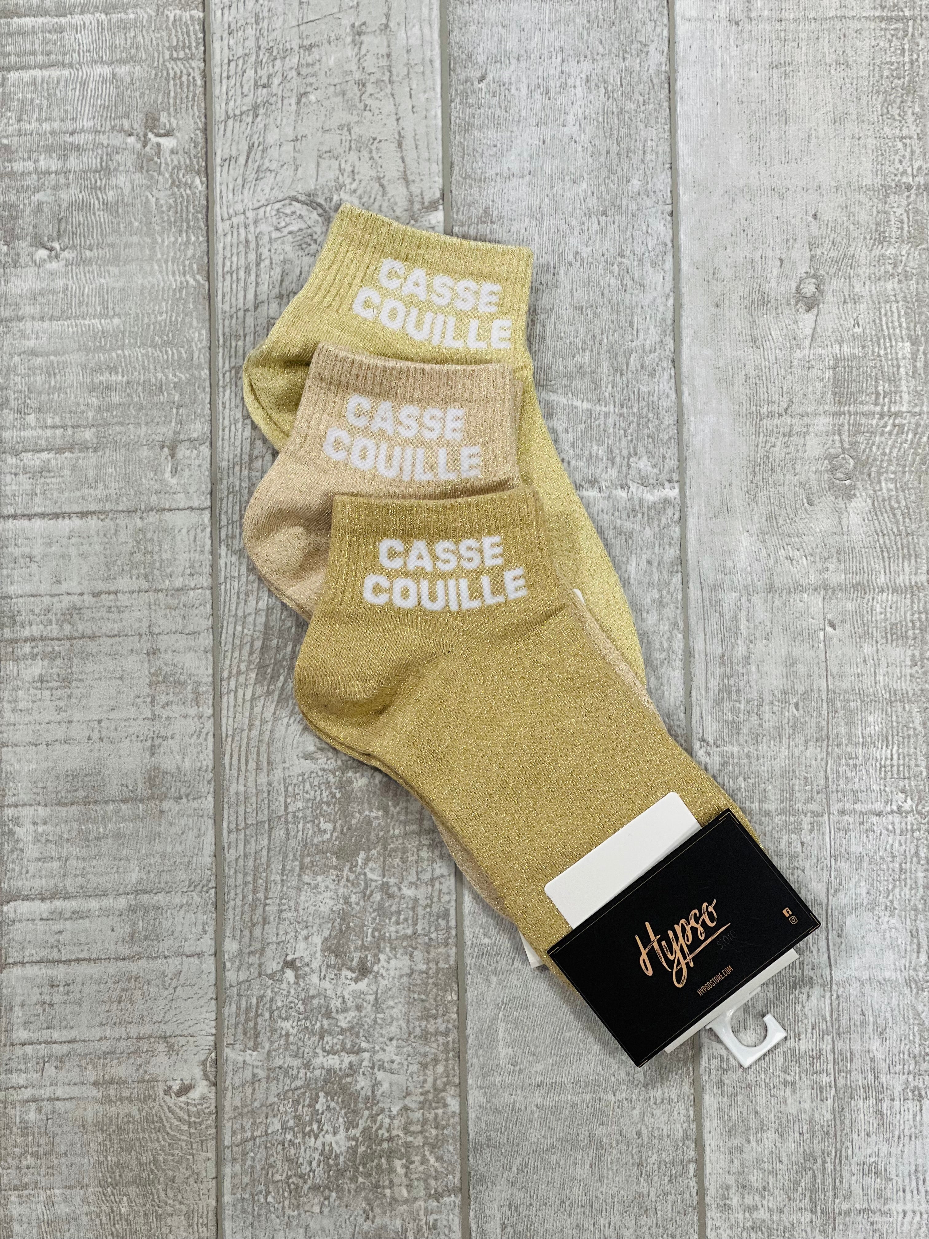 Chaussettes courtes à paillettes CASSE-COUILLE