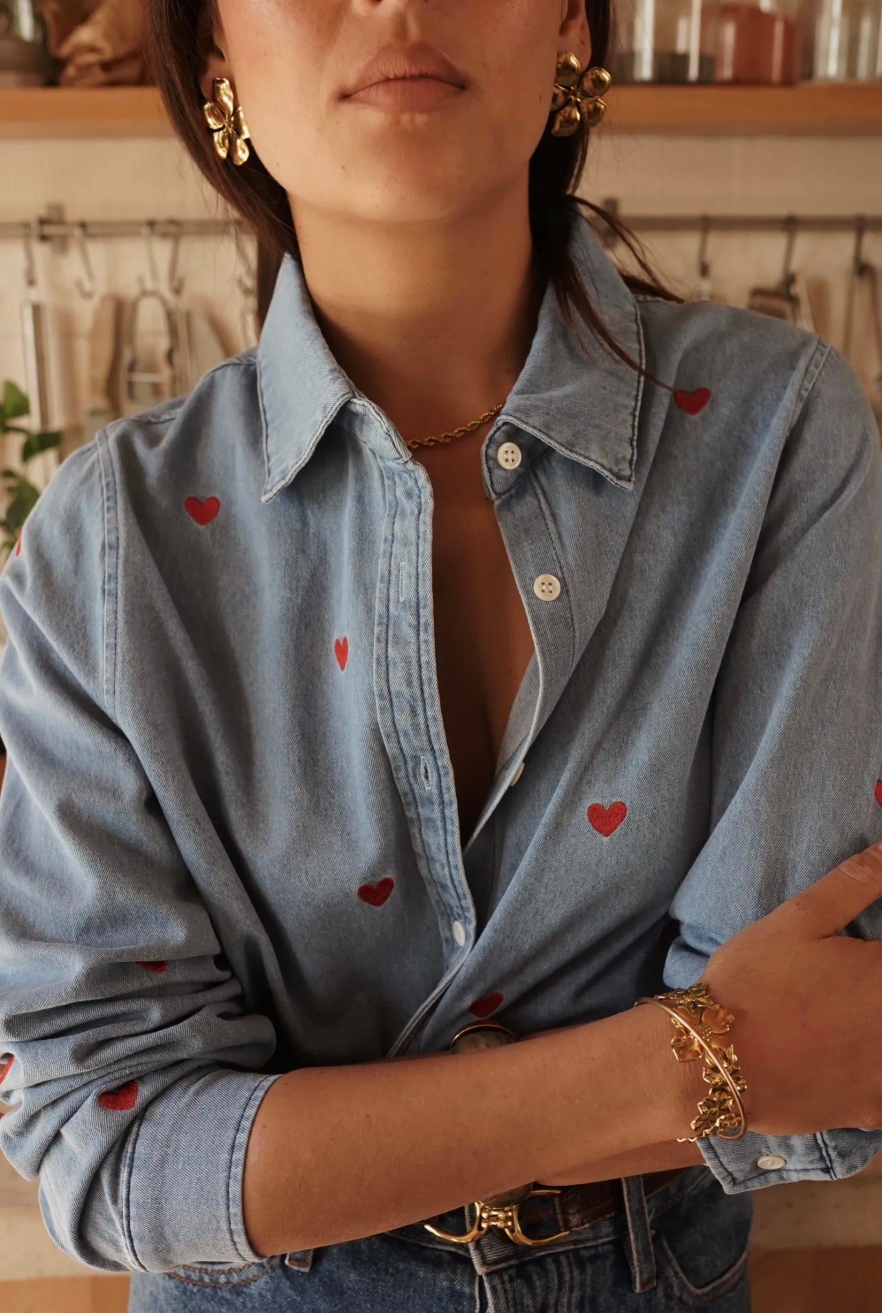 Chemise en jeans LOVE redheart