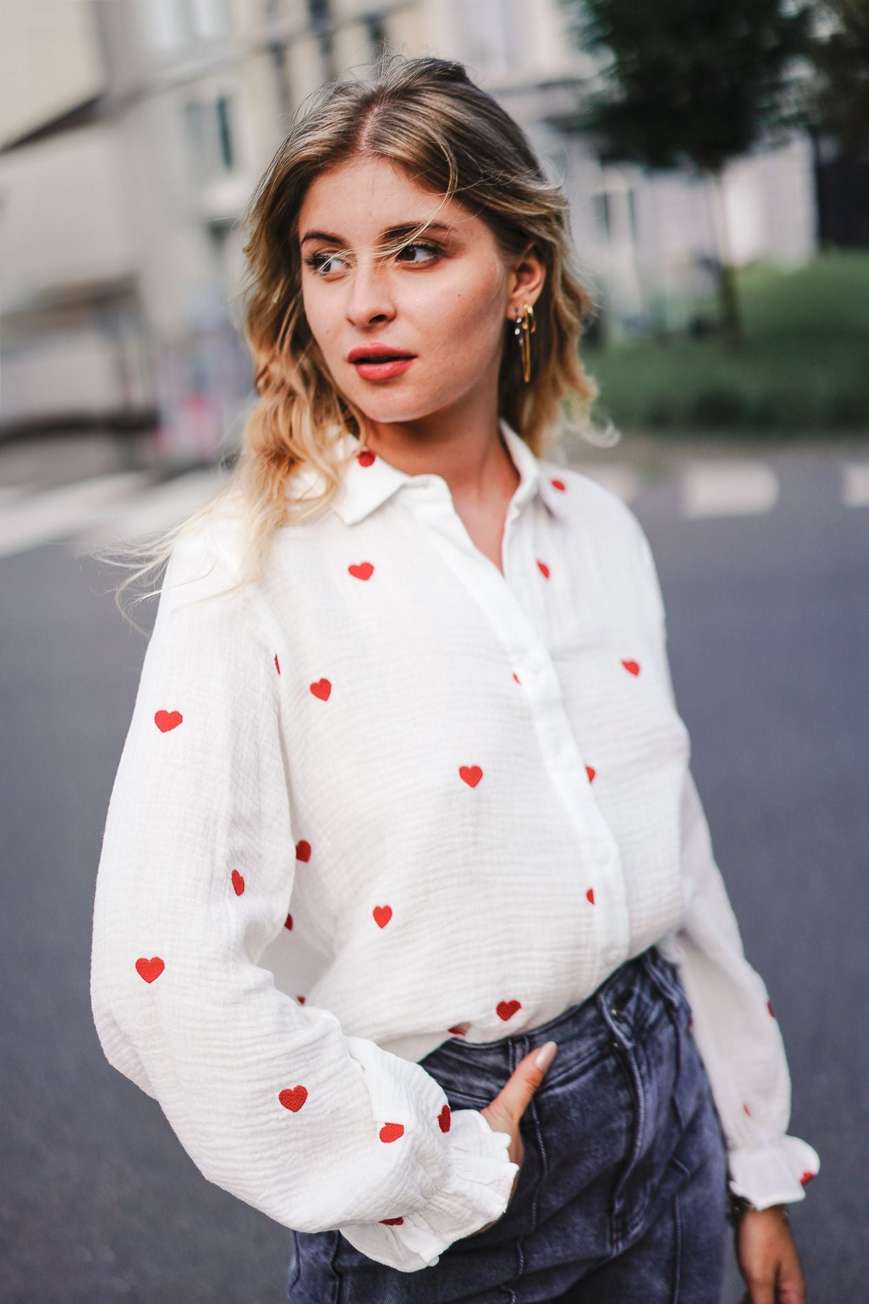 Chemisier KIRSTY gaze de coton