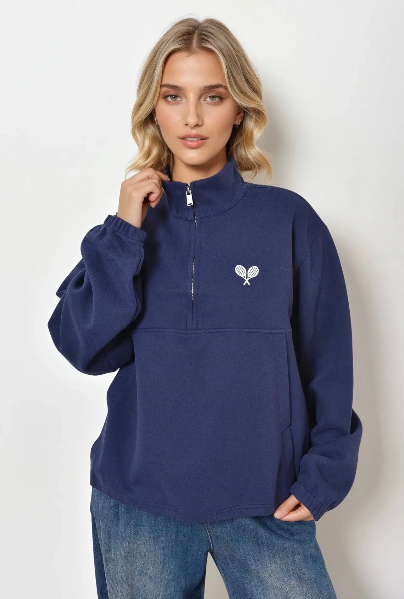 Sweat façon polaire TENNIS (3 coloris)