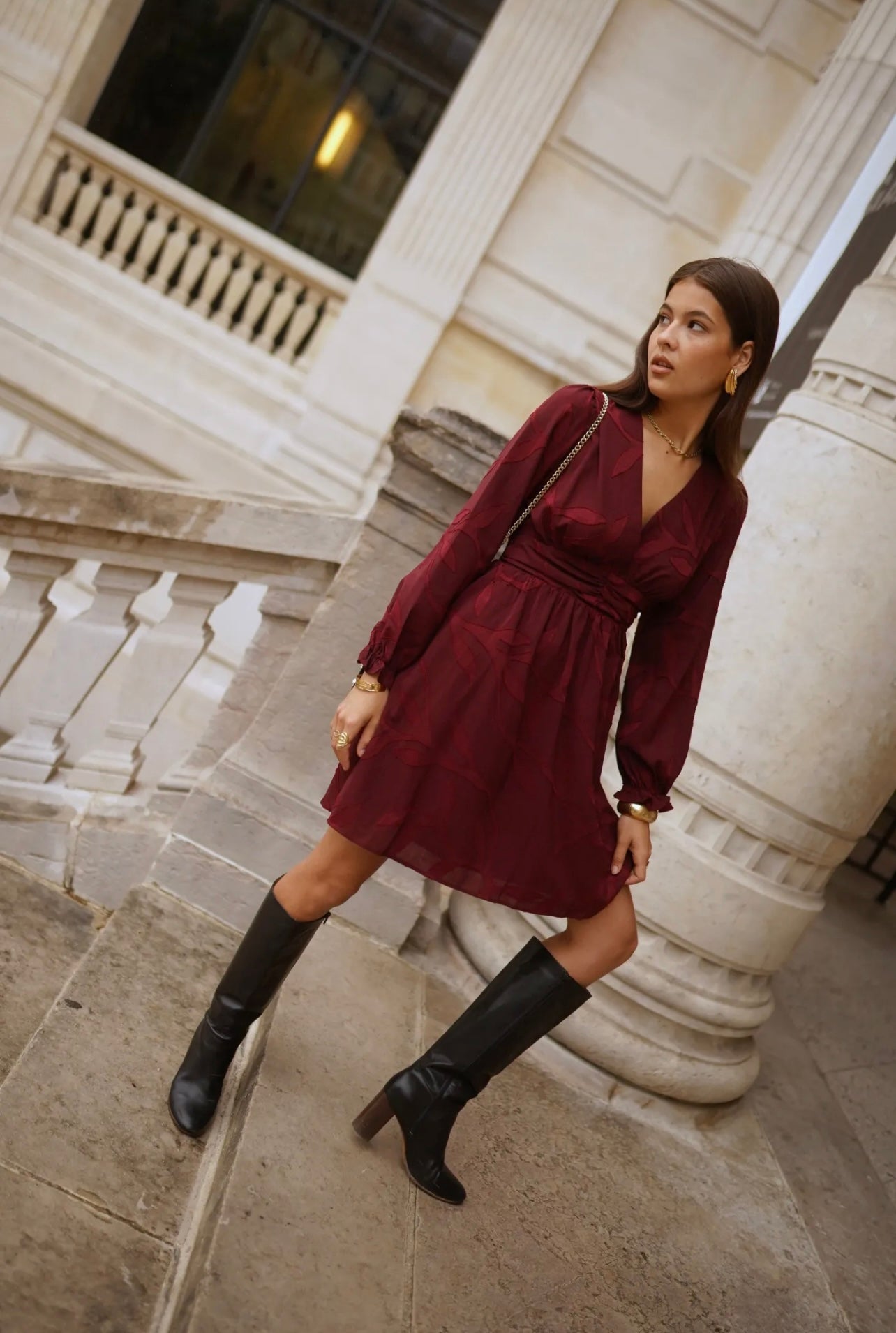 Robe LISON bordeaux