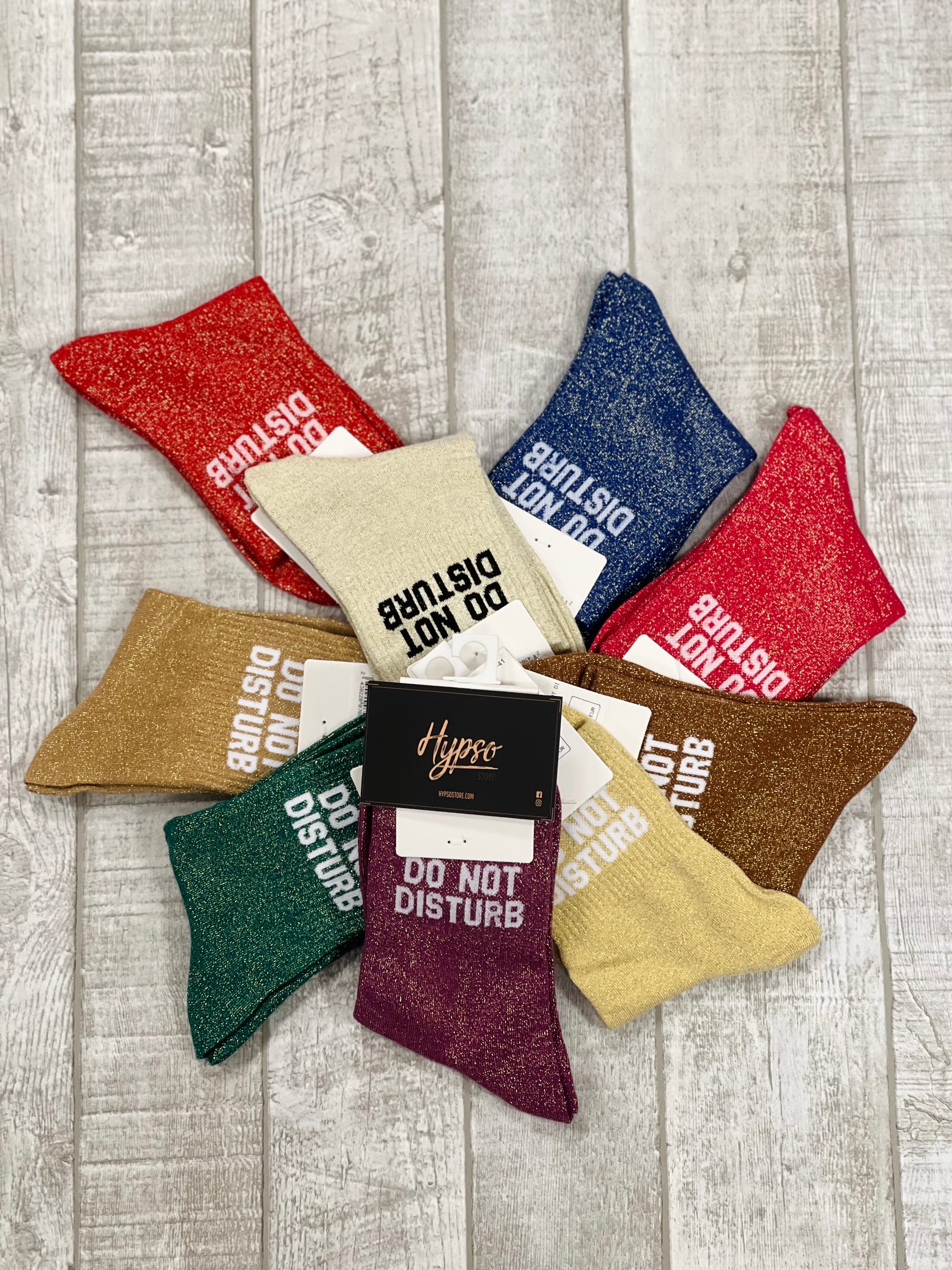Chaussettes à paillettes DO NOT DISTURB