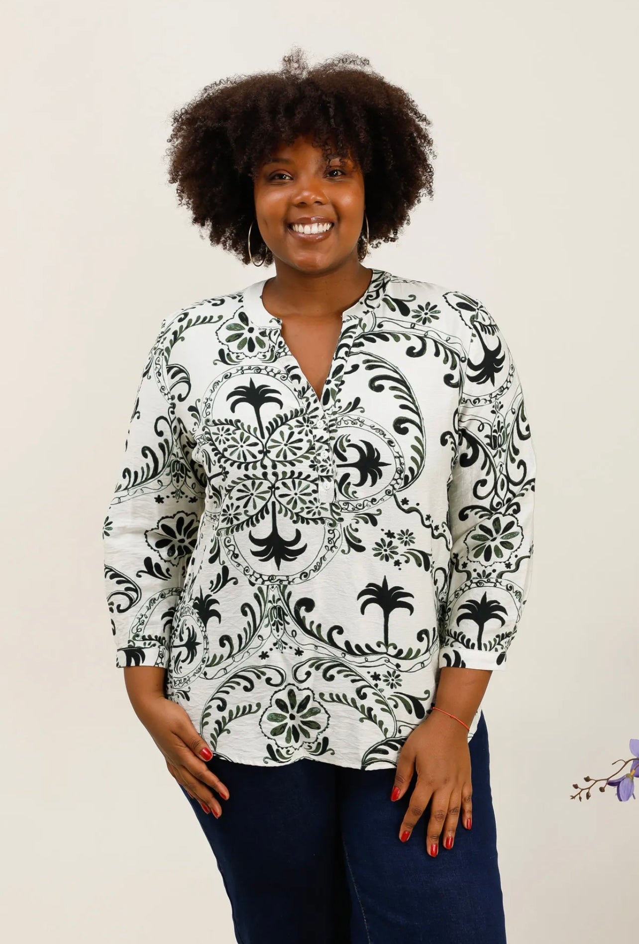 Blouse PERRINE vert bouteille