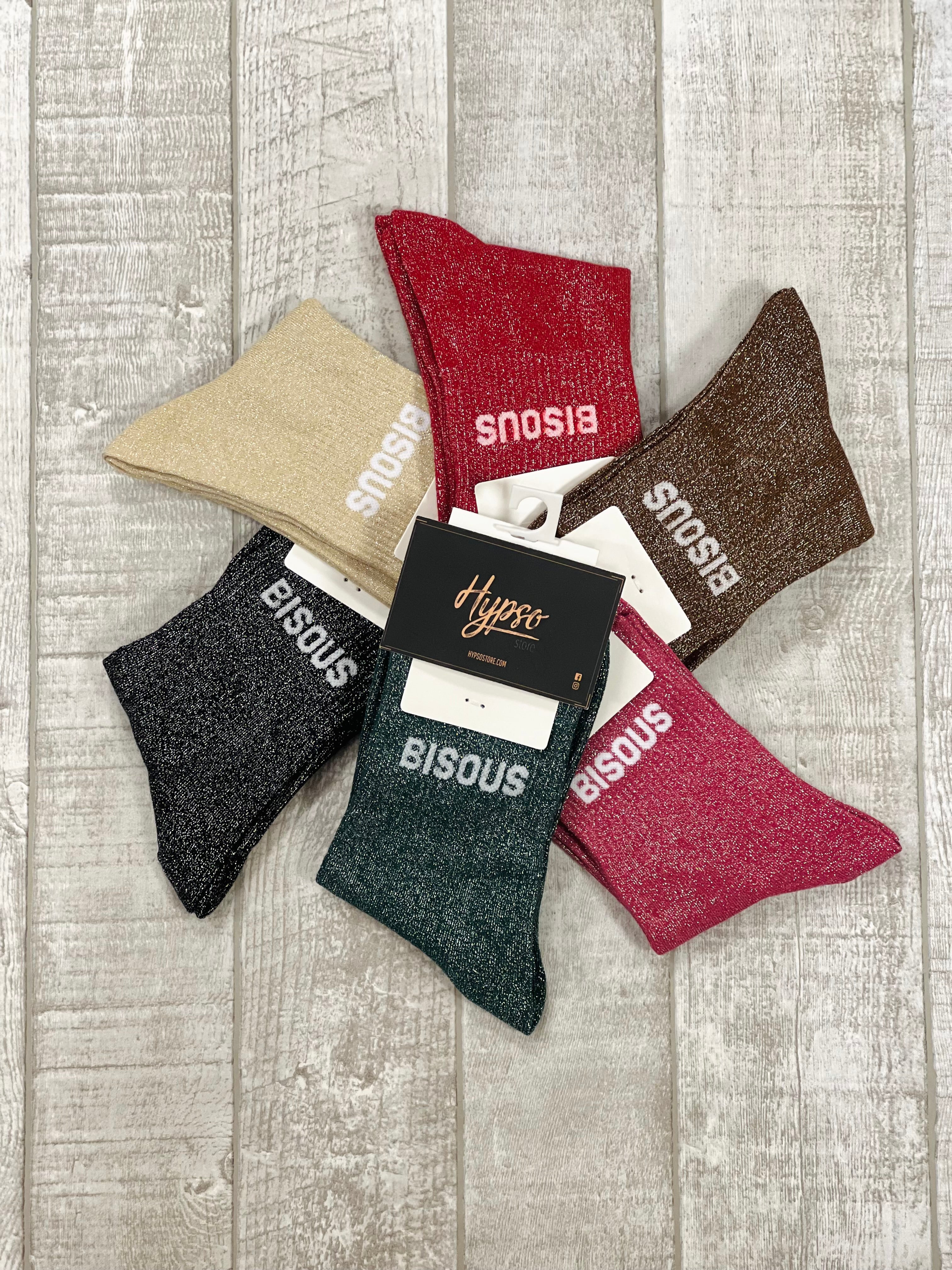 Chaussettes à paillettes BISOUS