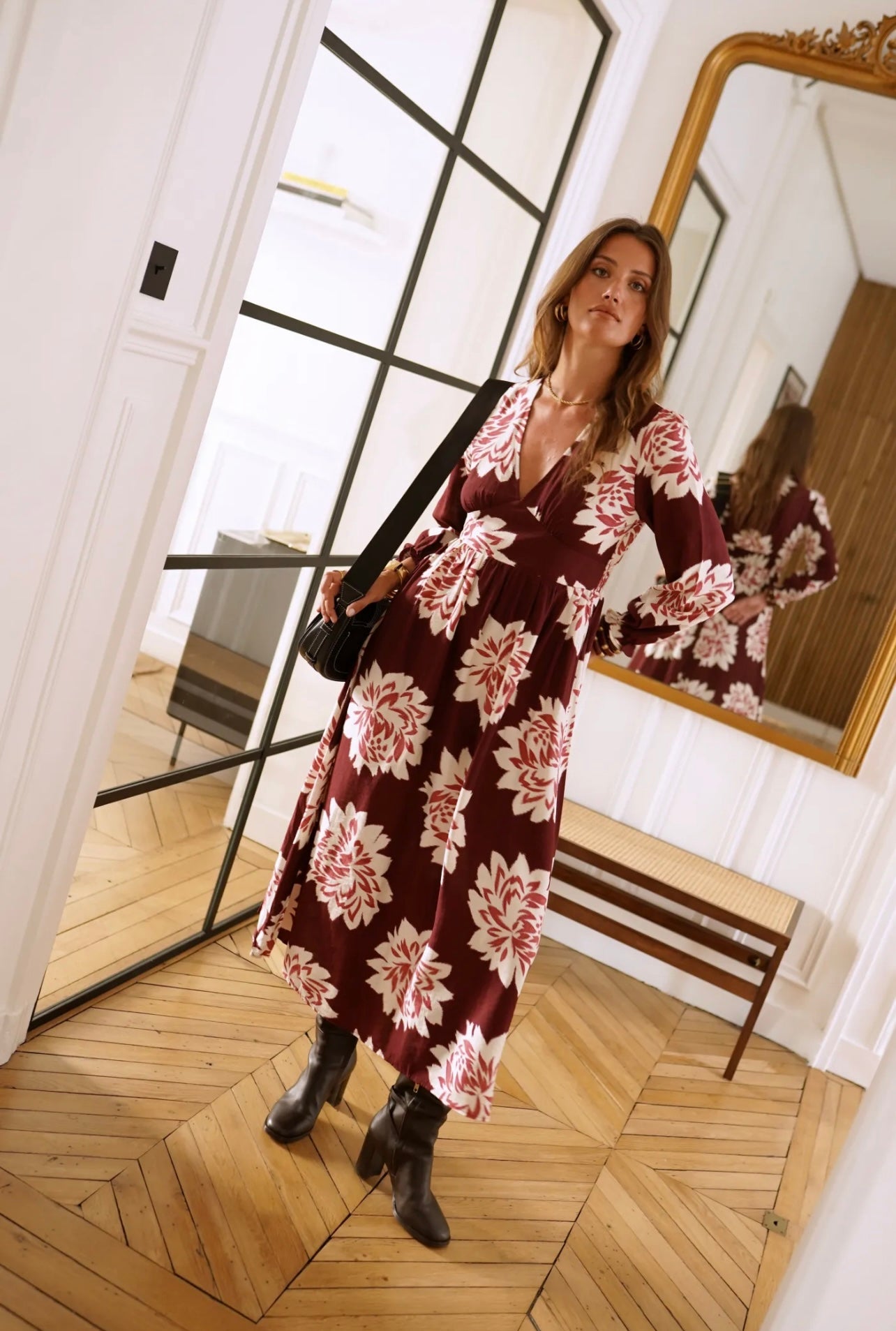 Robe ETHEL bordeaux