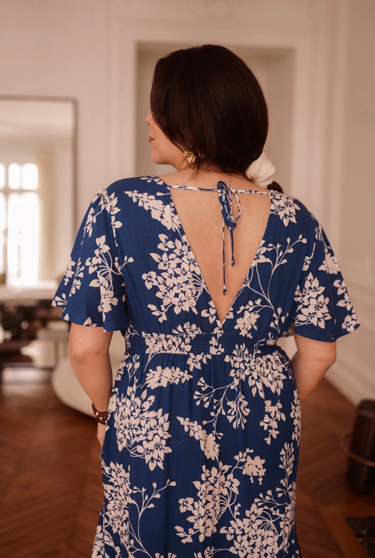 Robe longue GALY bleu