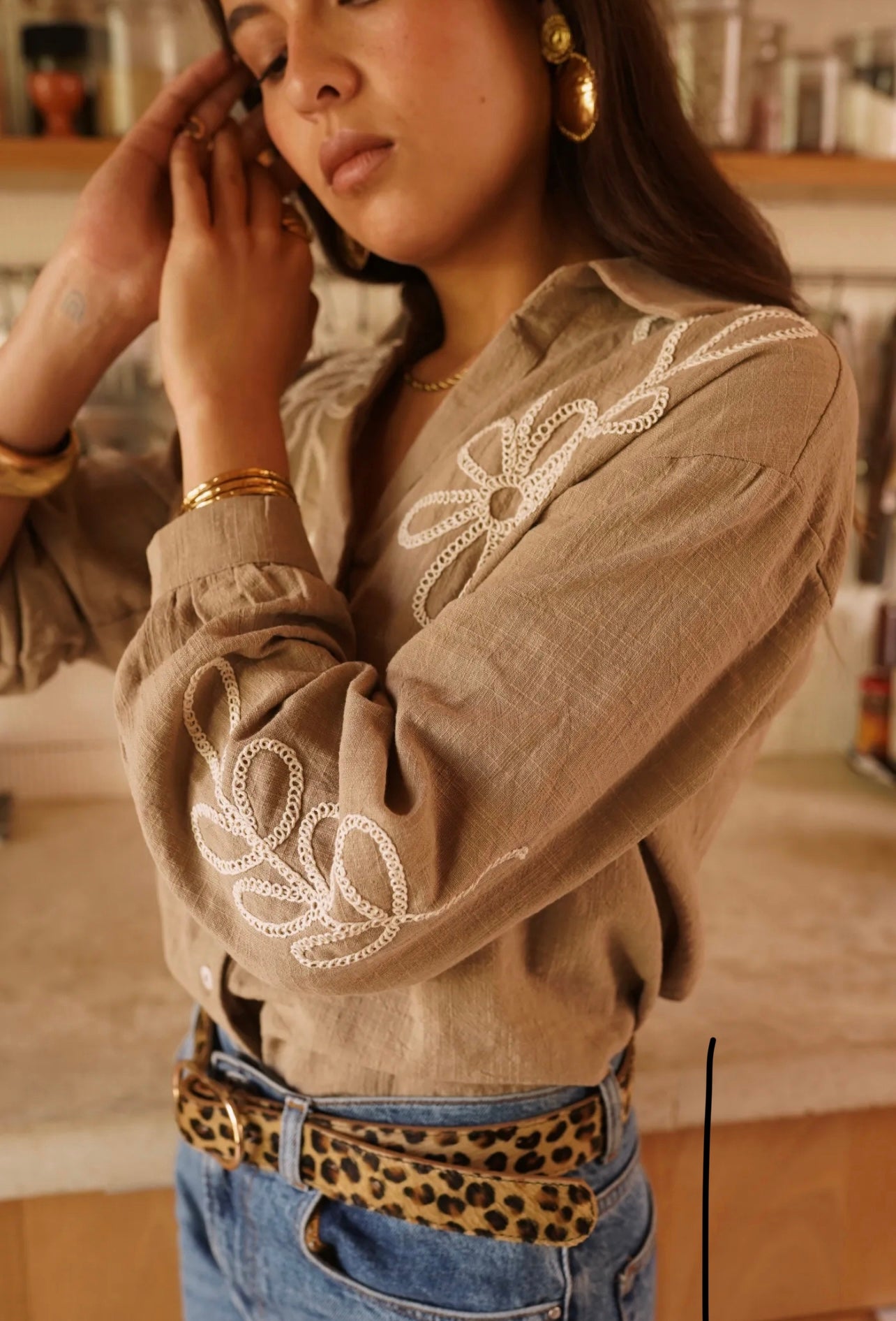 Chemisier CONSTANCE taupe