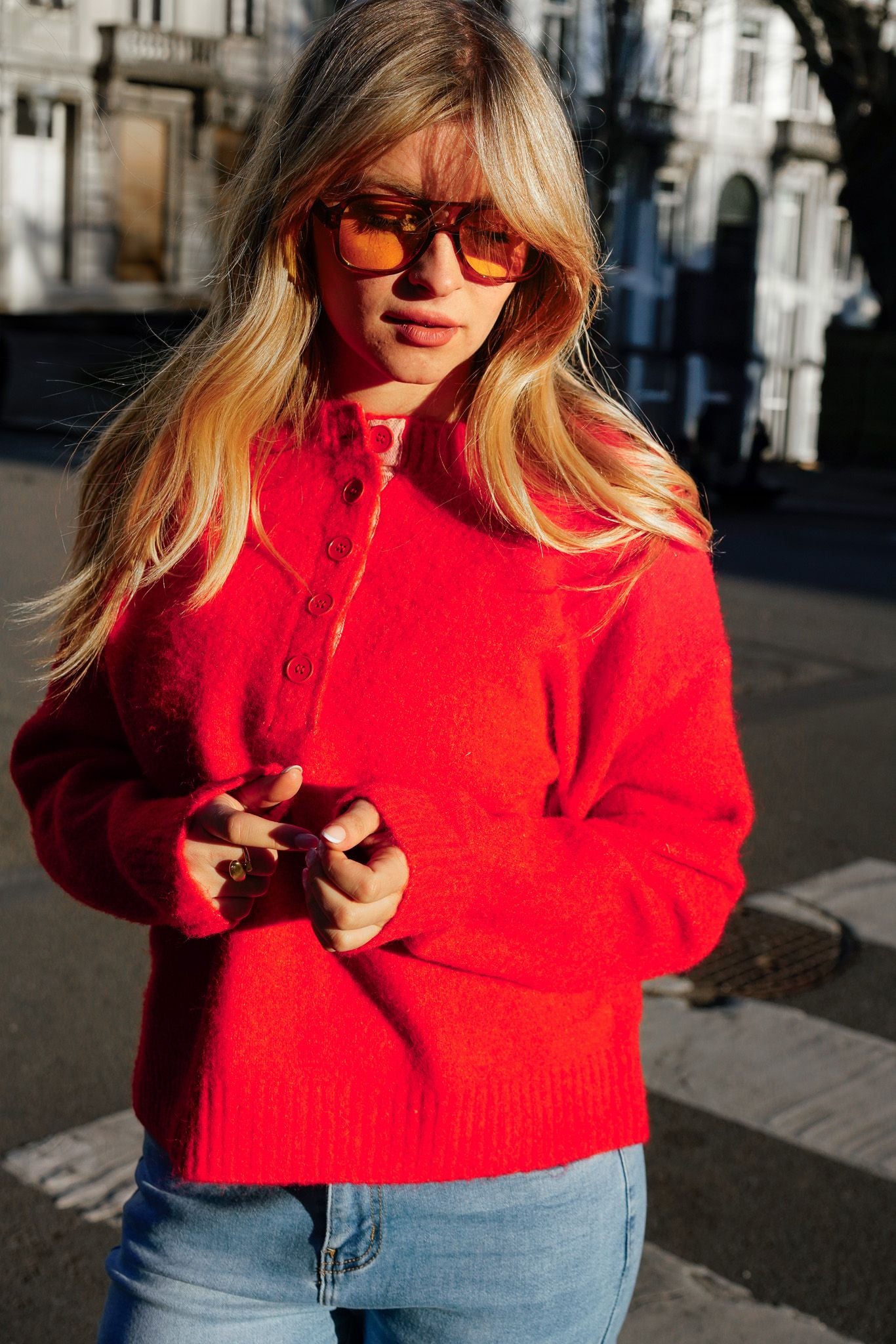 Pull ALDINE rouge