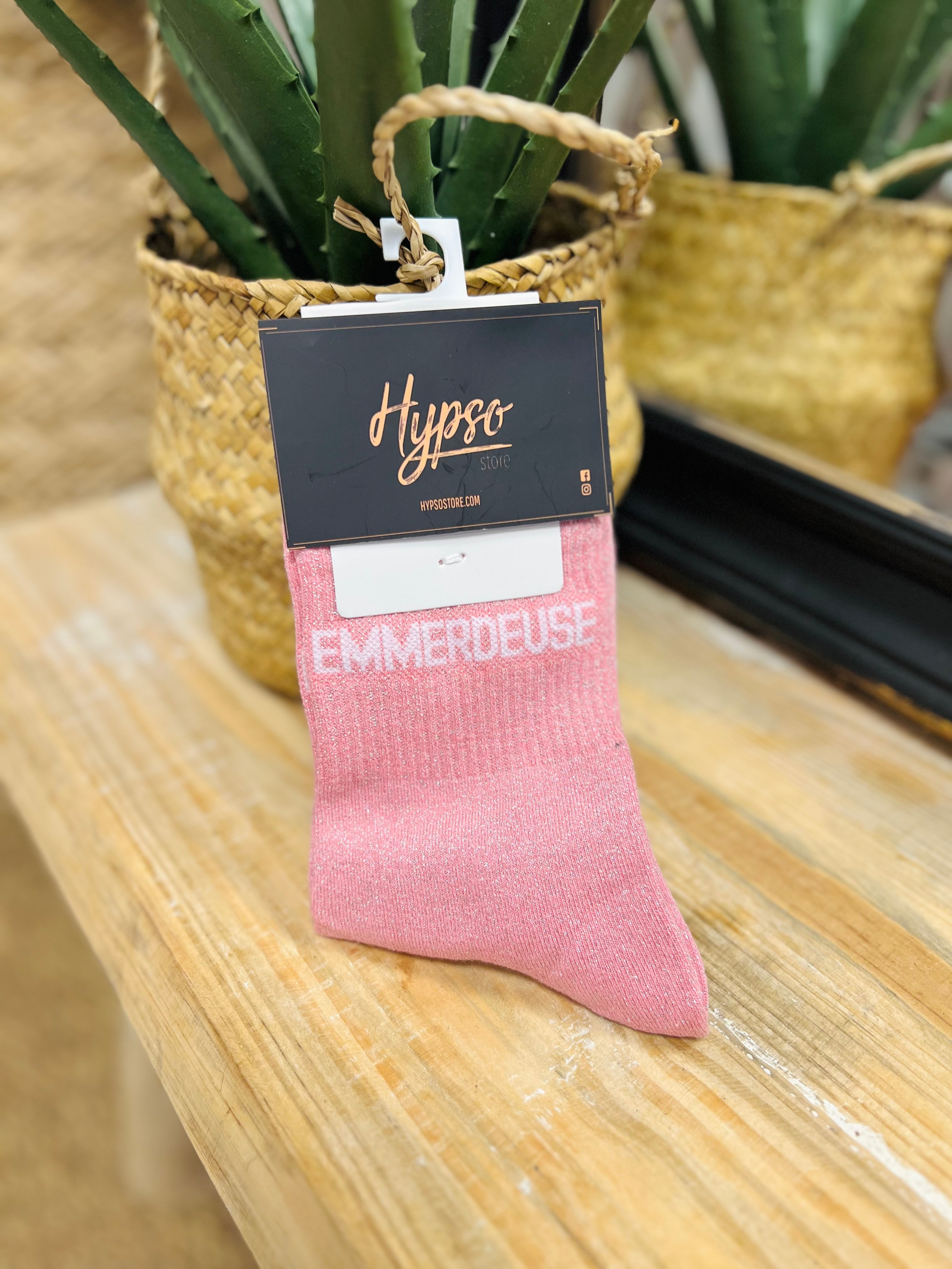 Chaussettes à paillettes EMMERDEUSE