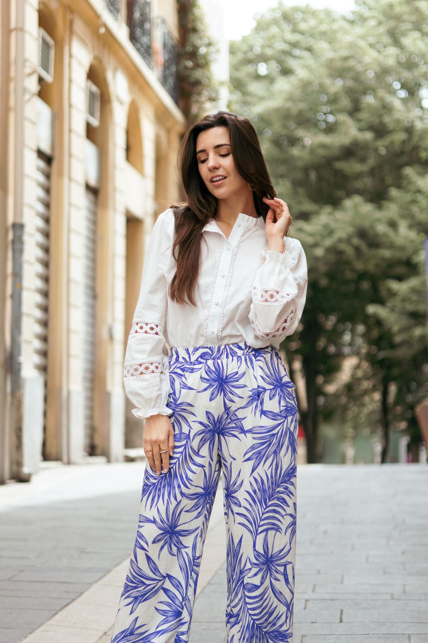 Pantalon fluide IVES bleu