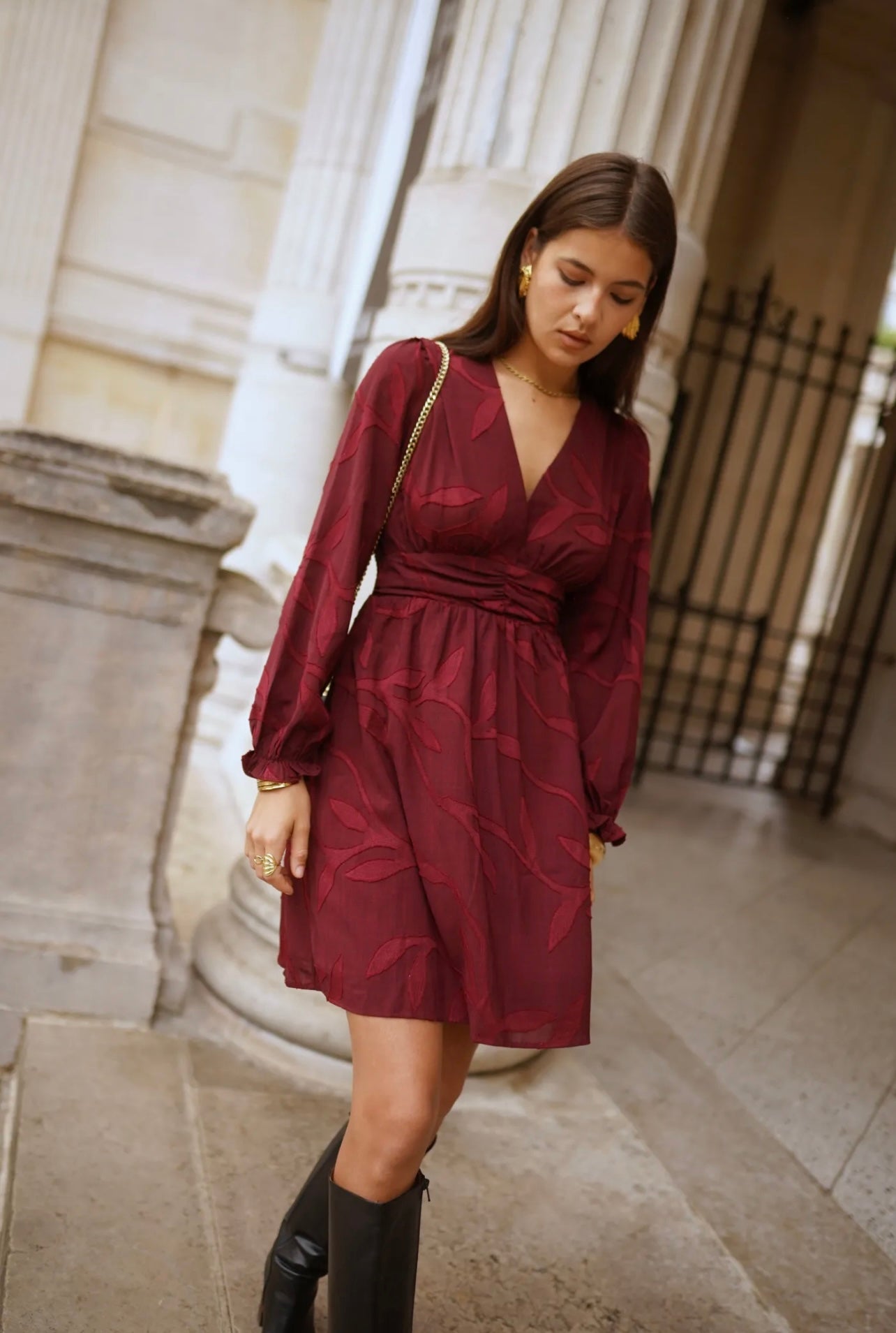 Robe LISON bordeaux