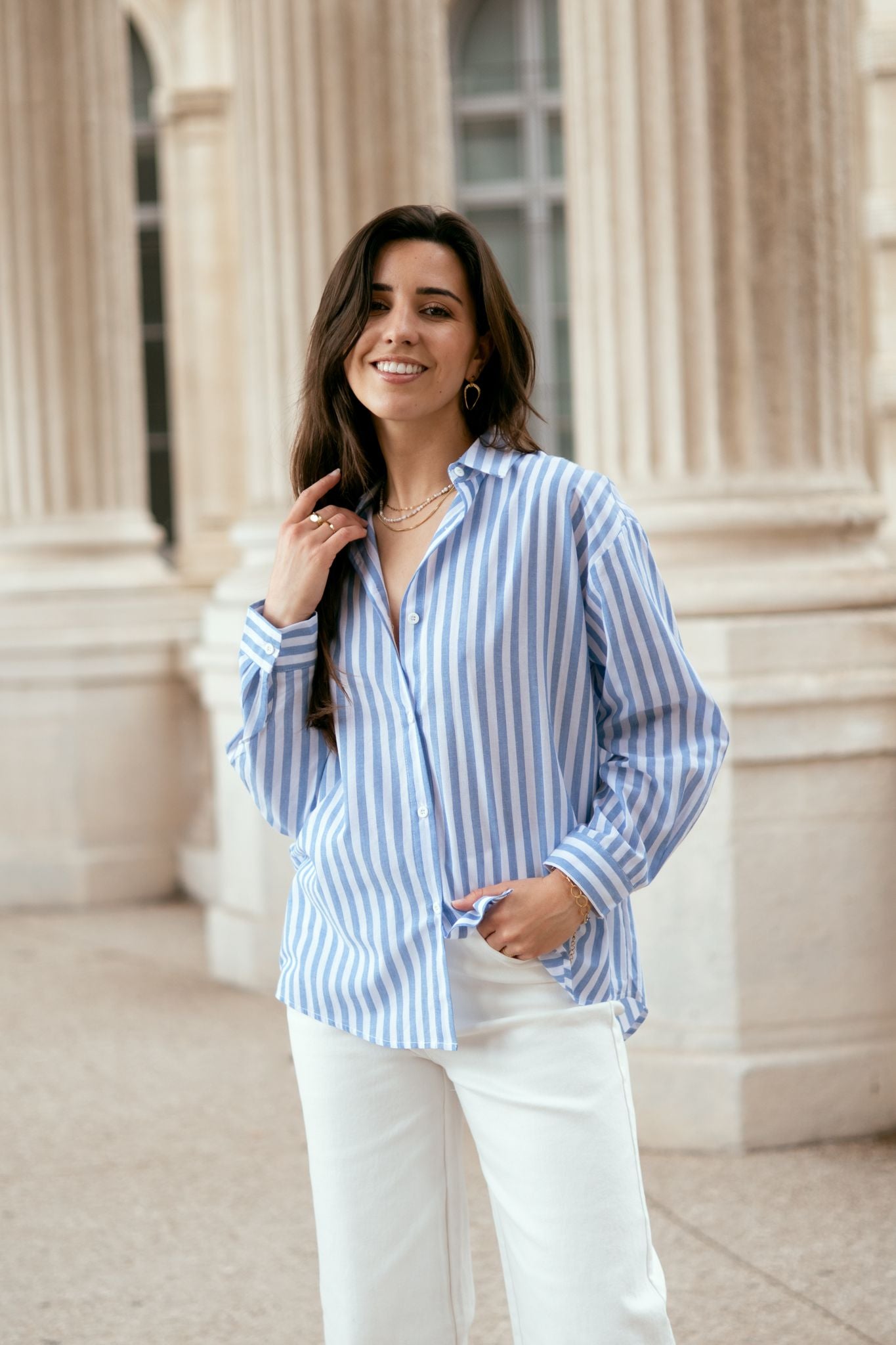 Chemise SUMMER OF LOVE bleu ciel