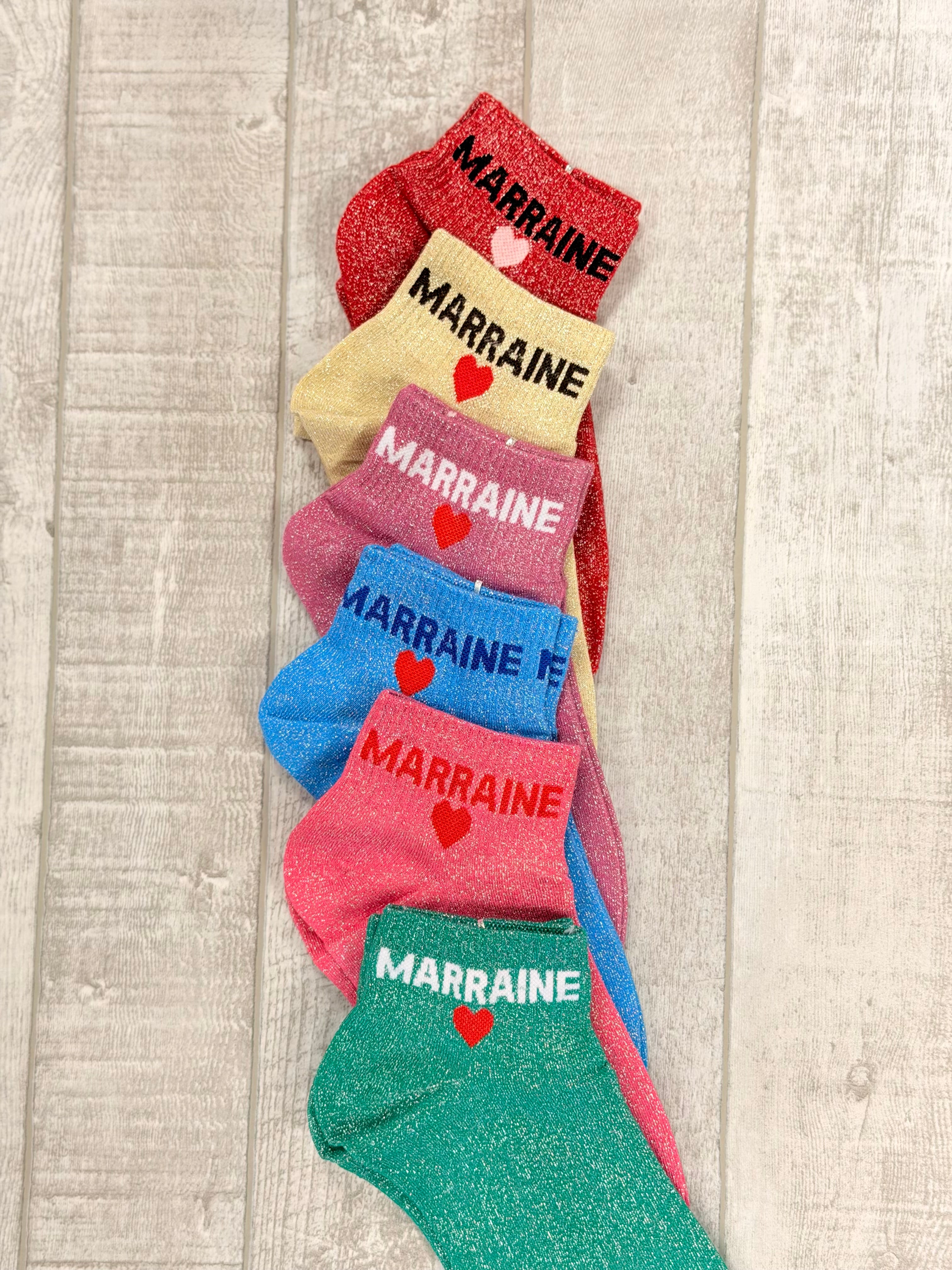 Chaussettes courtes à paillettes MARRAINE
