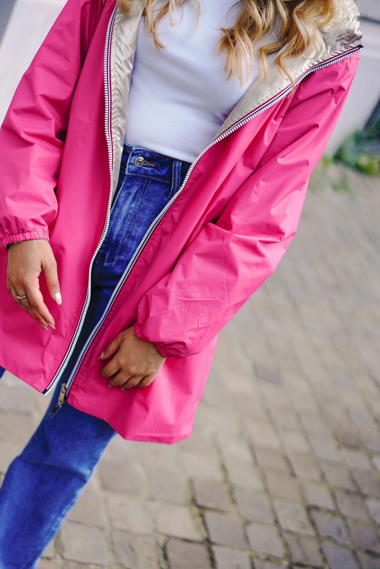 Parka réversible AGATA rose