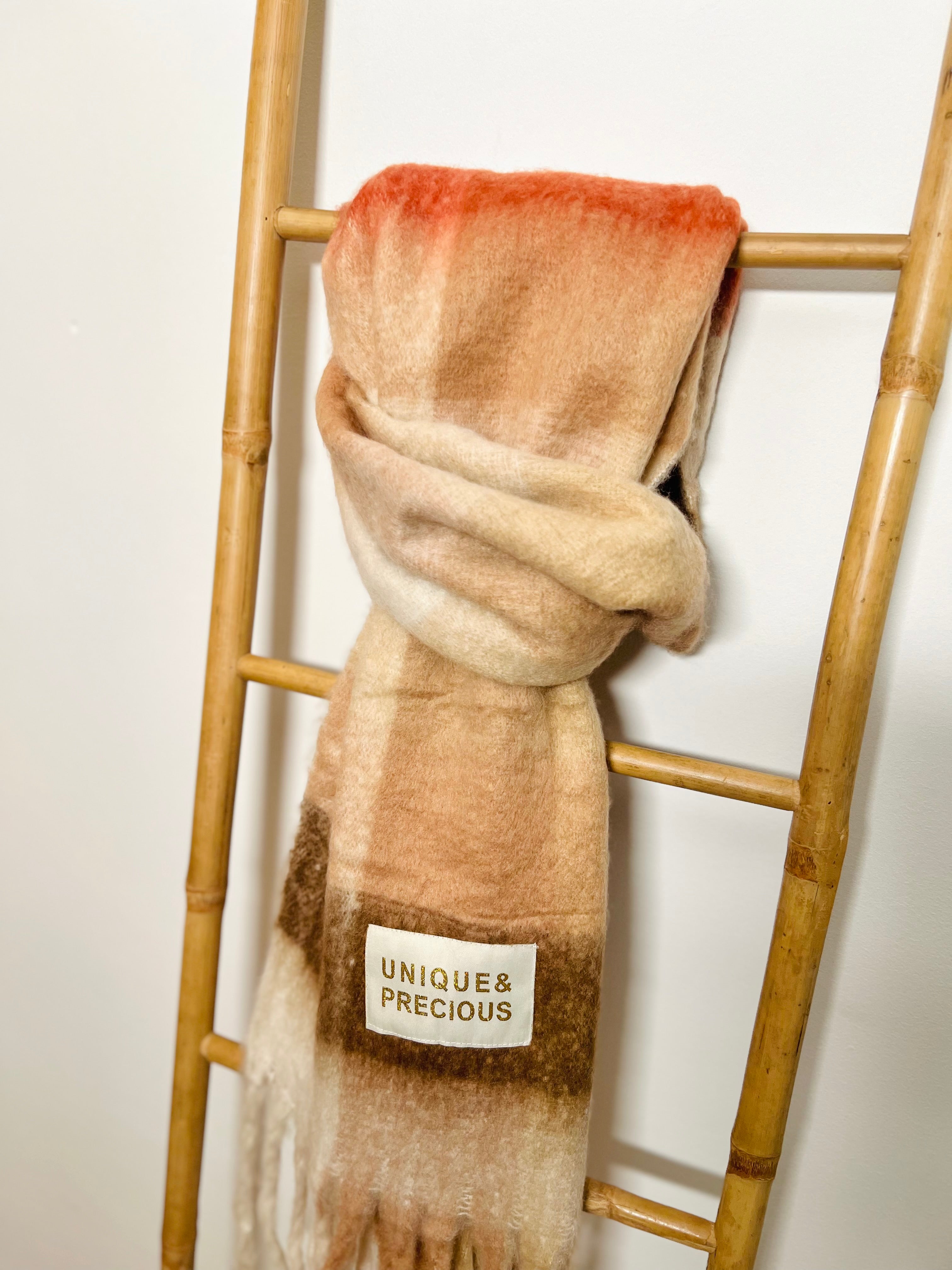 Echarpe UNIQUE & PRECIOUS beige et camel