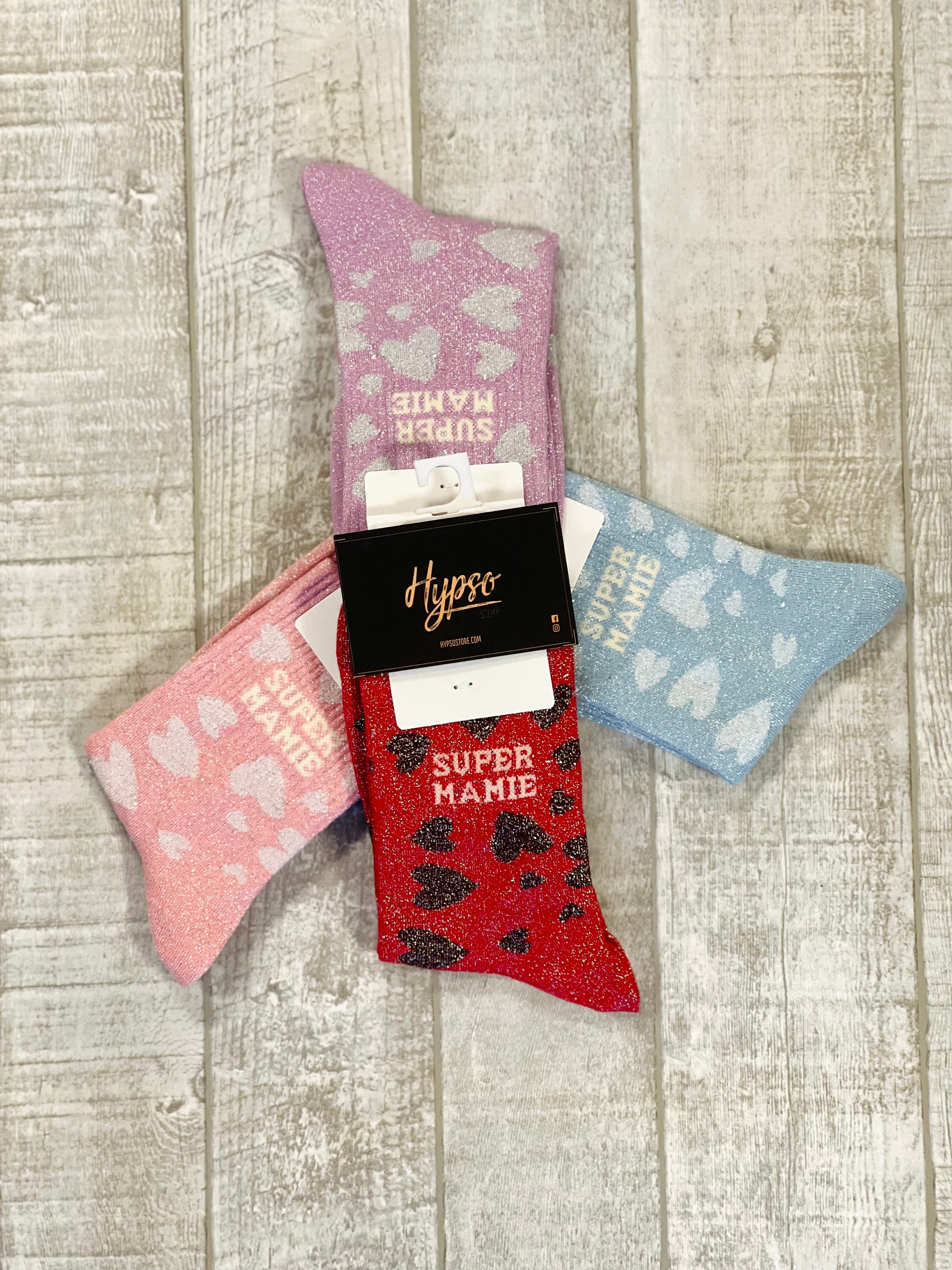 Chaussettes à paillettes SUPER MAMIE