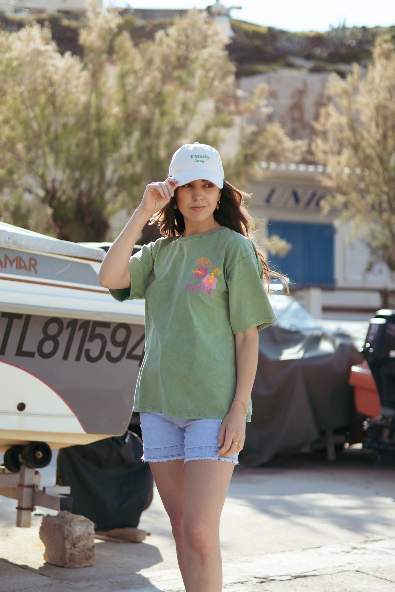 Tee-shirt ENJOY EVERY MOMENT vert