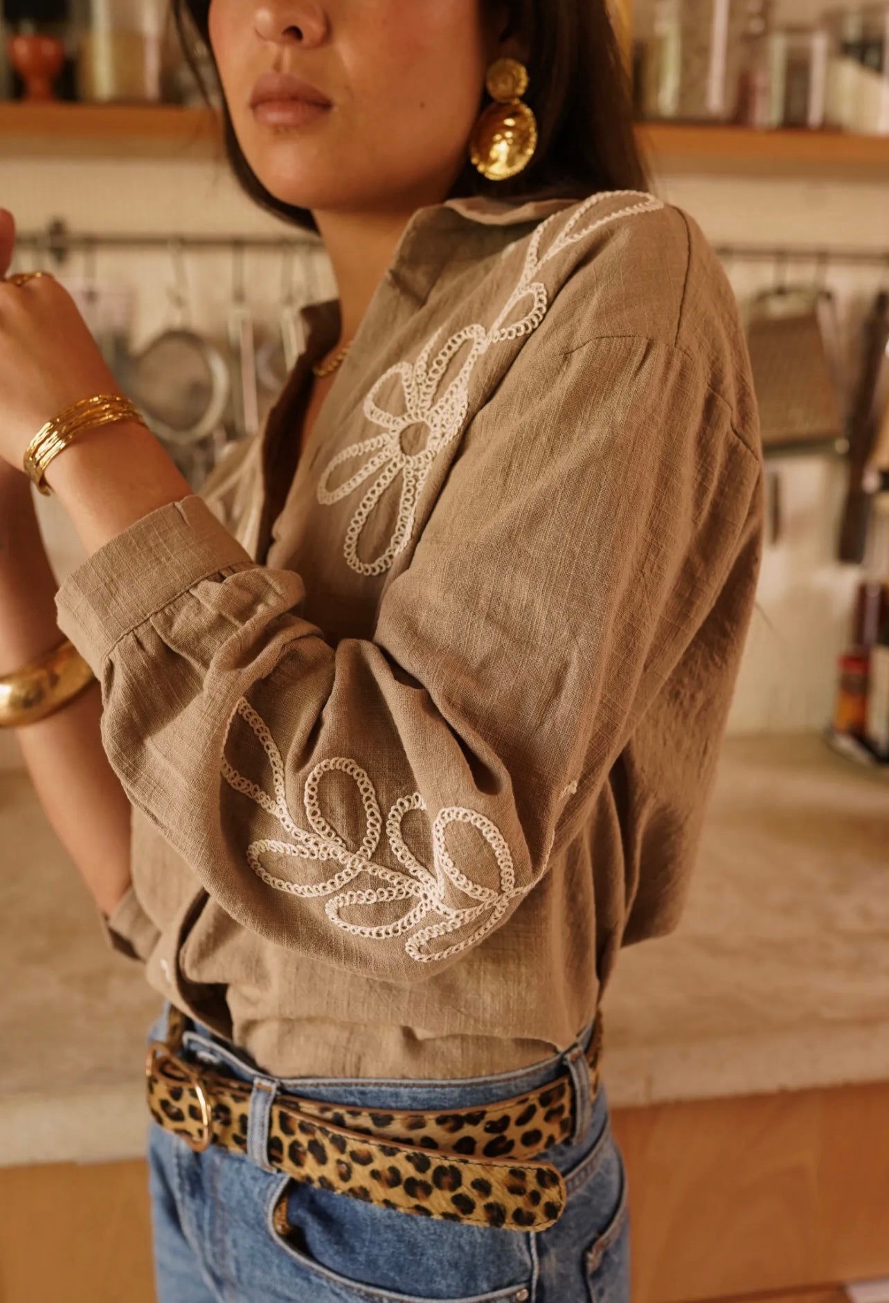 Chemisier CONSTANCE taupe