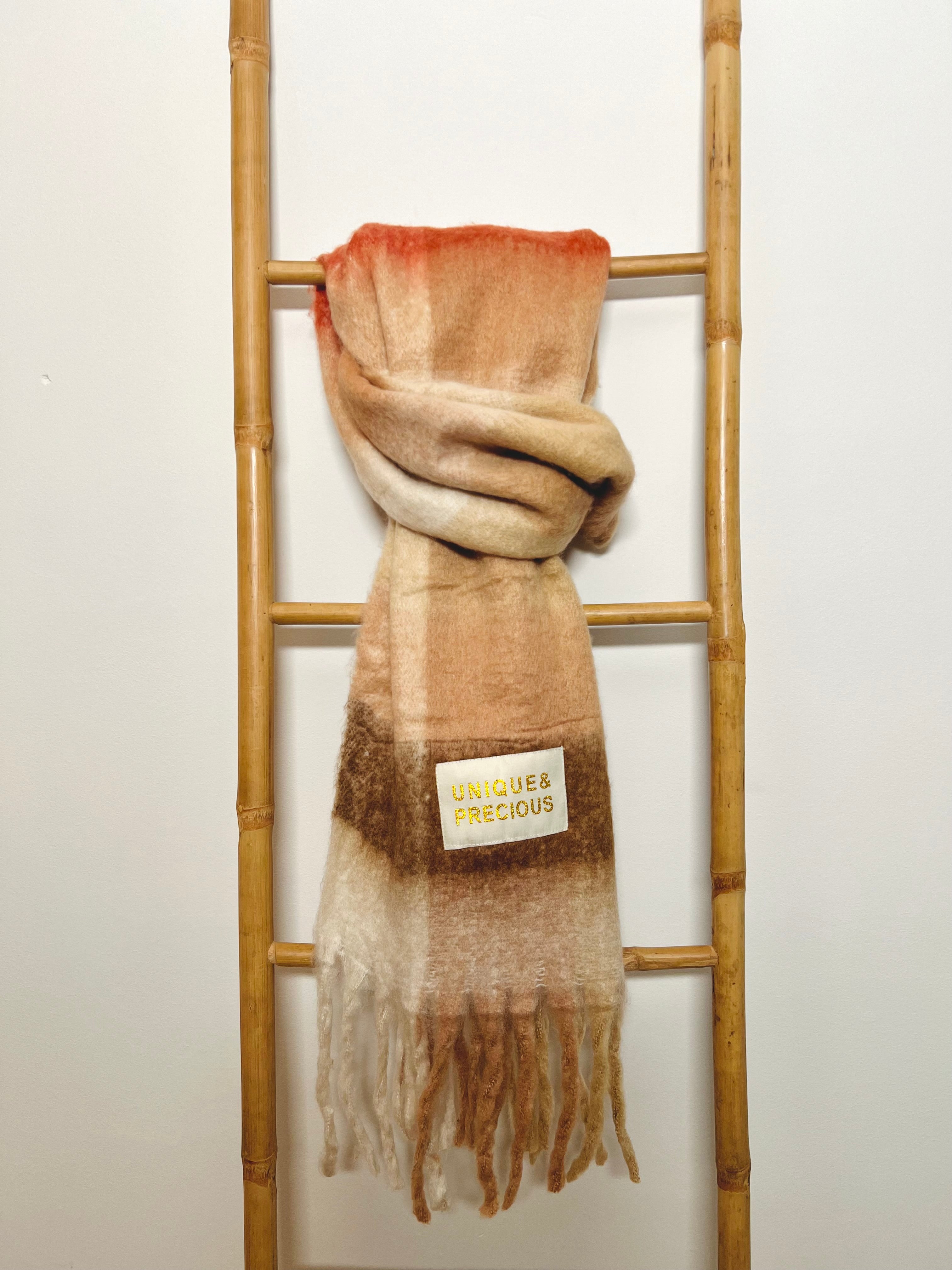 Echarpe UNIQUE & PRECIOUS beige et camel