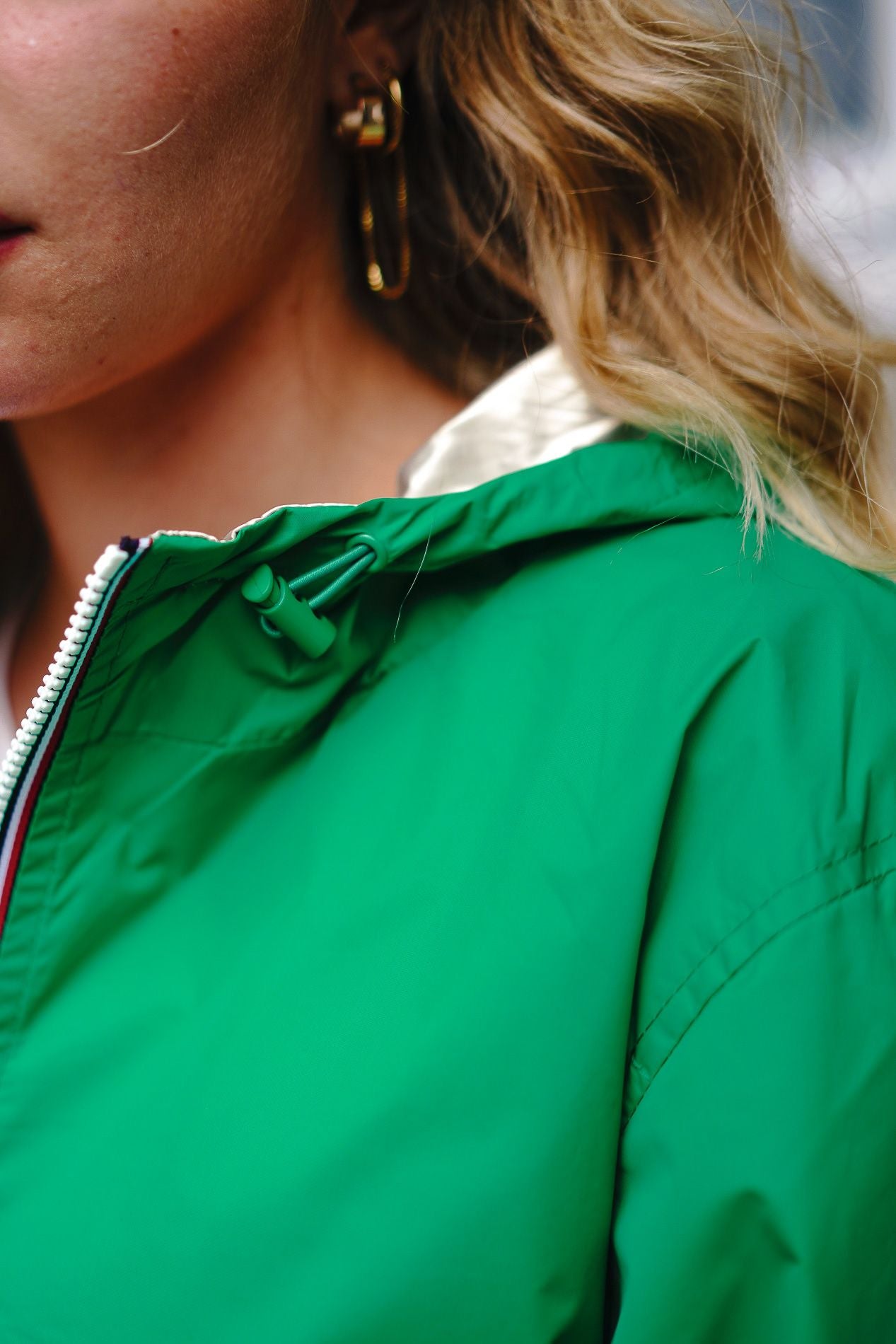 Omkeerbare LIA groene parka Happy Size+