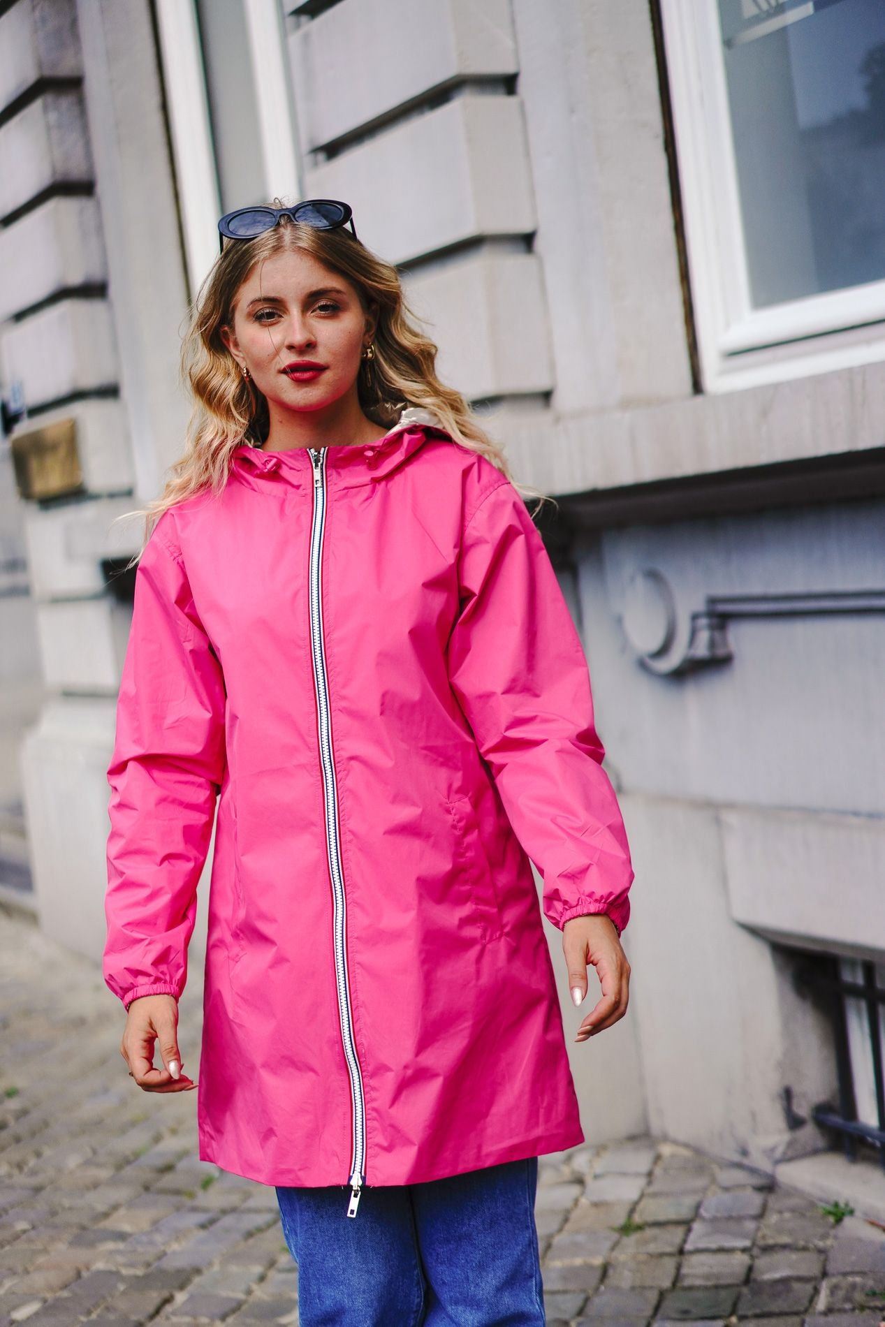 Roze omkeerbare AGATA-parka