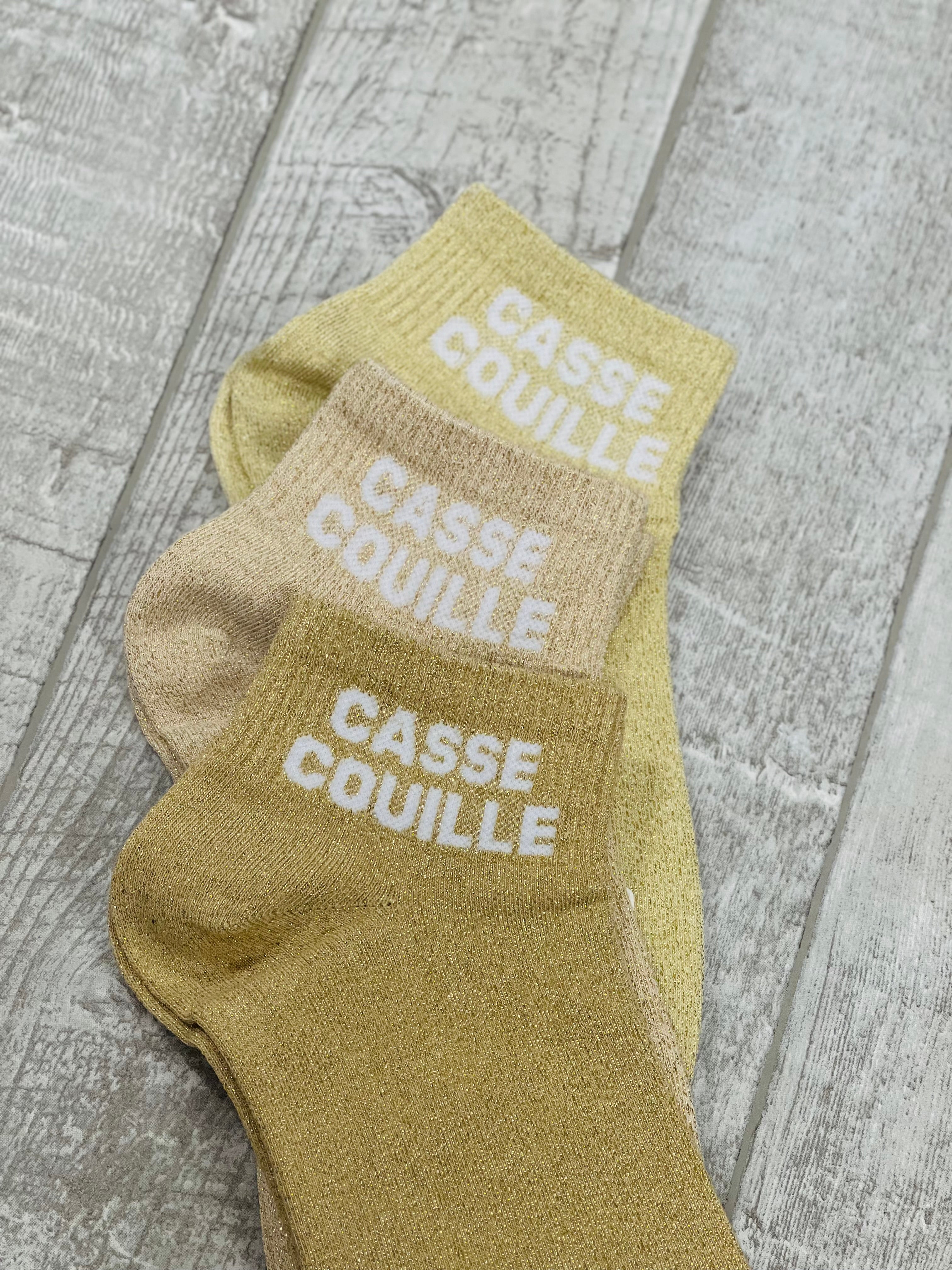 Chaussettes courtes à paillettes CASSE-COUILLE