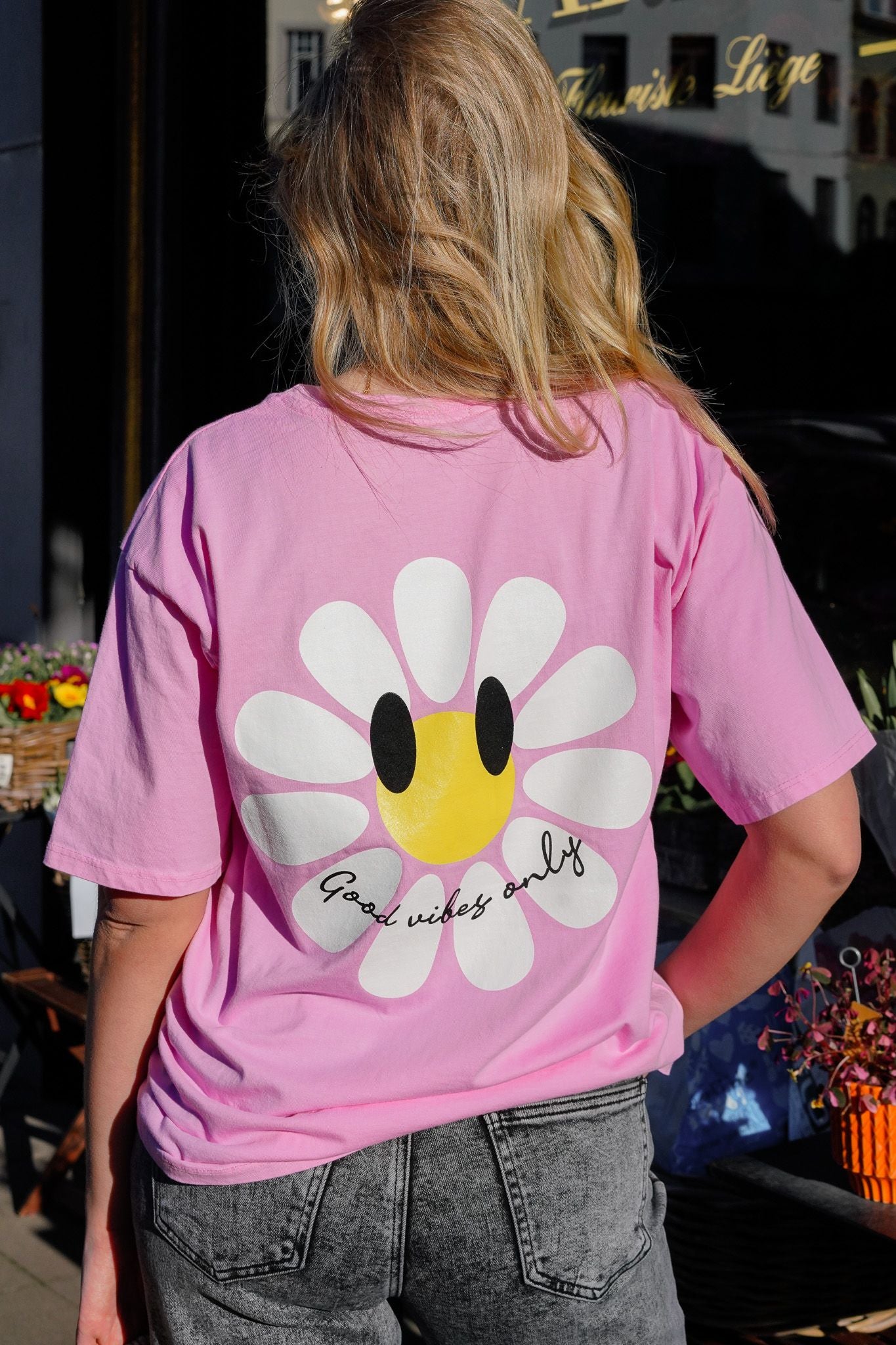 Tee-shirt Good vibes only marguerite rose