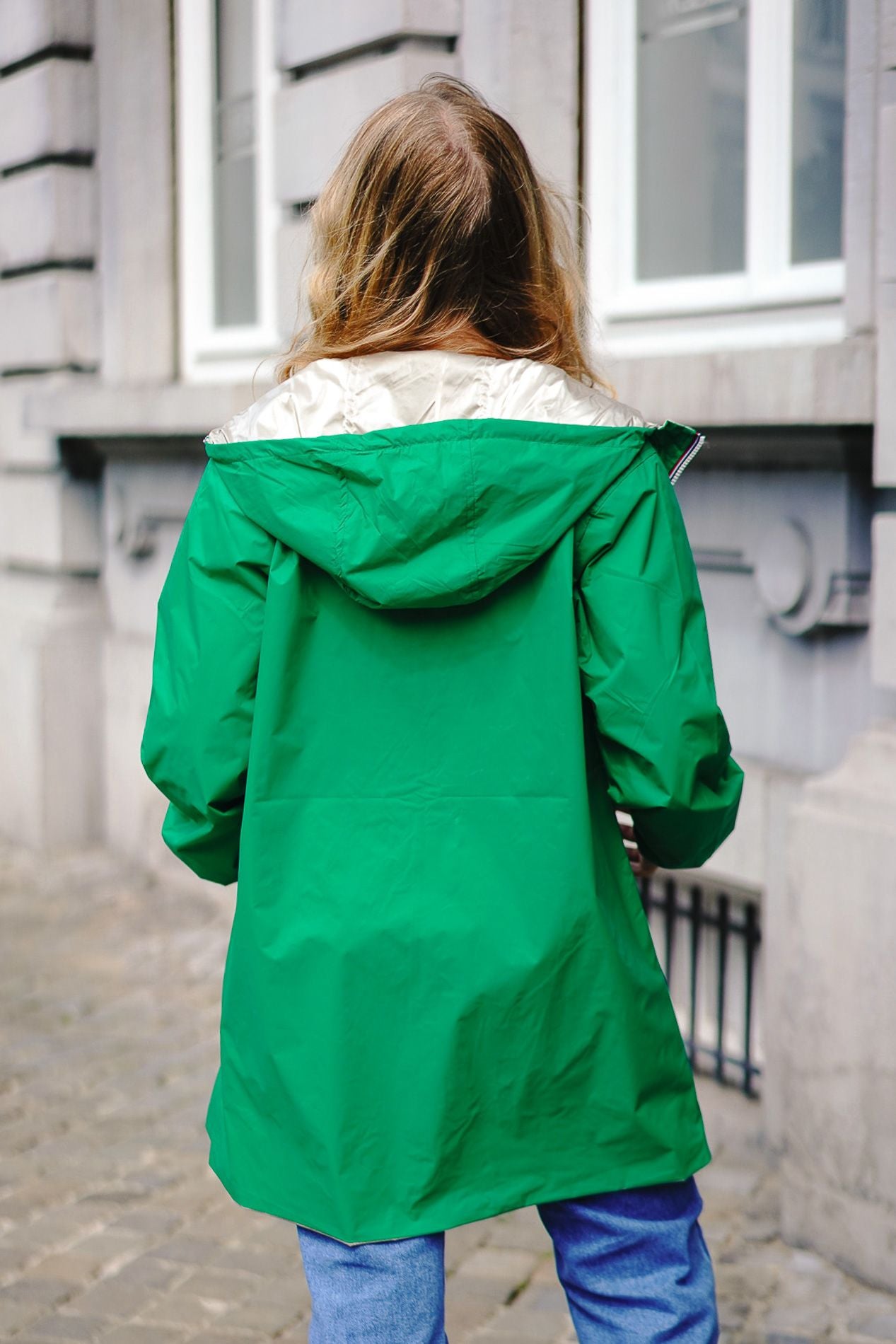Omkeerbare LIA groene parka Happy Size+