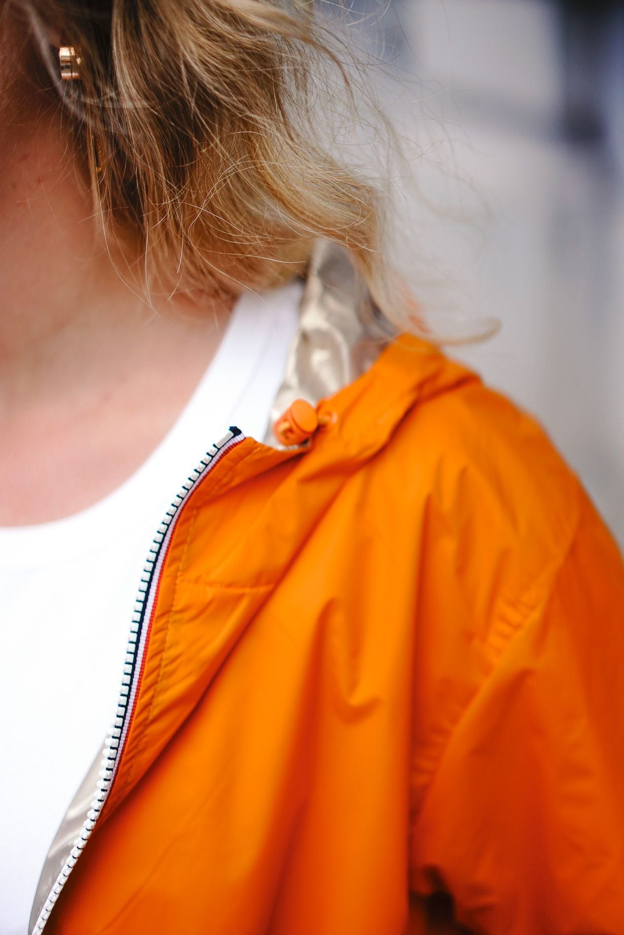 Oranje omkeerbare AGATA-parka