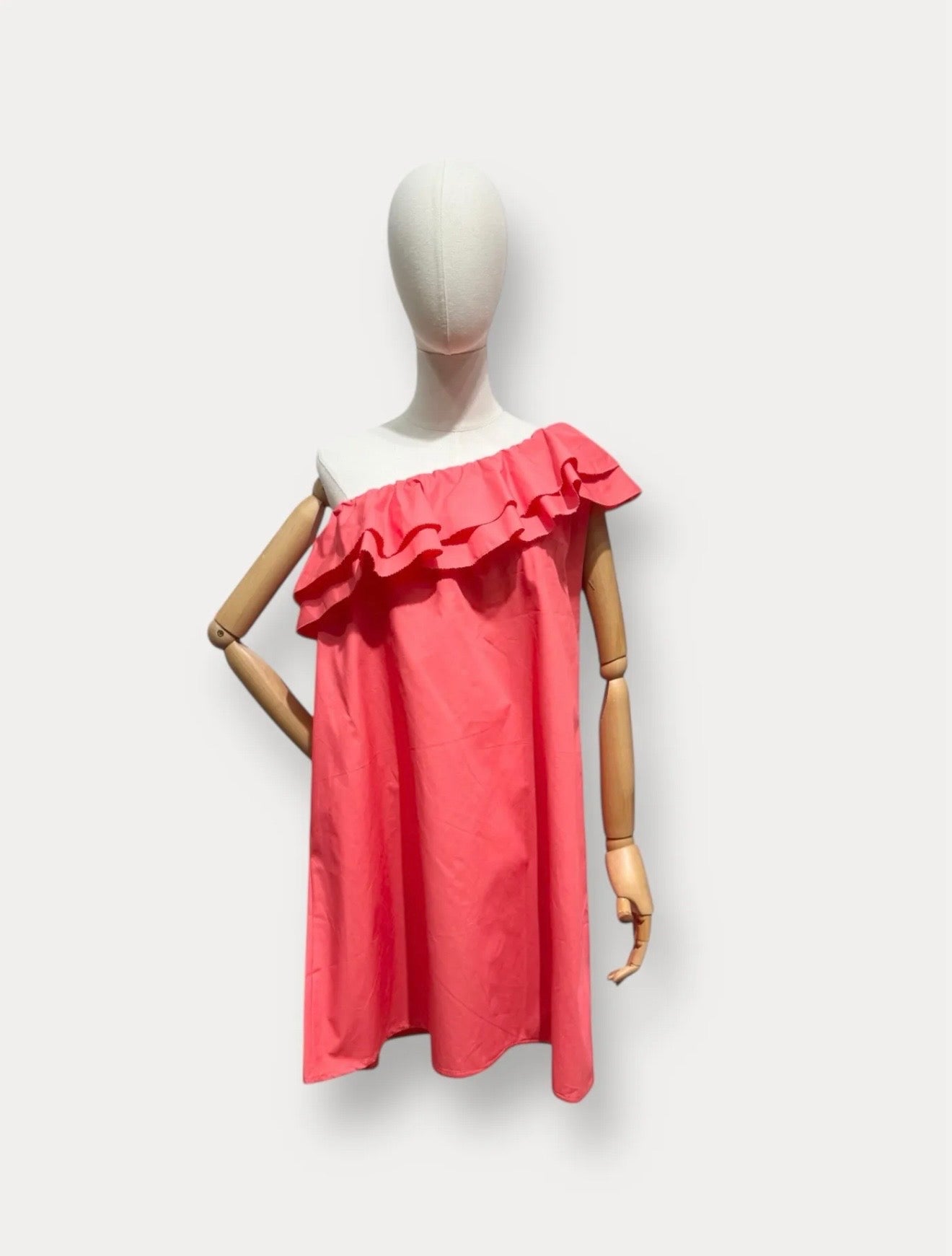 Robe off shoulder TAYLA corail