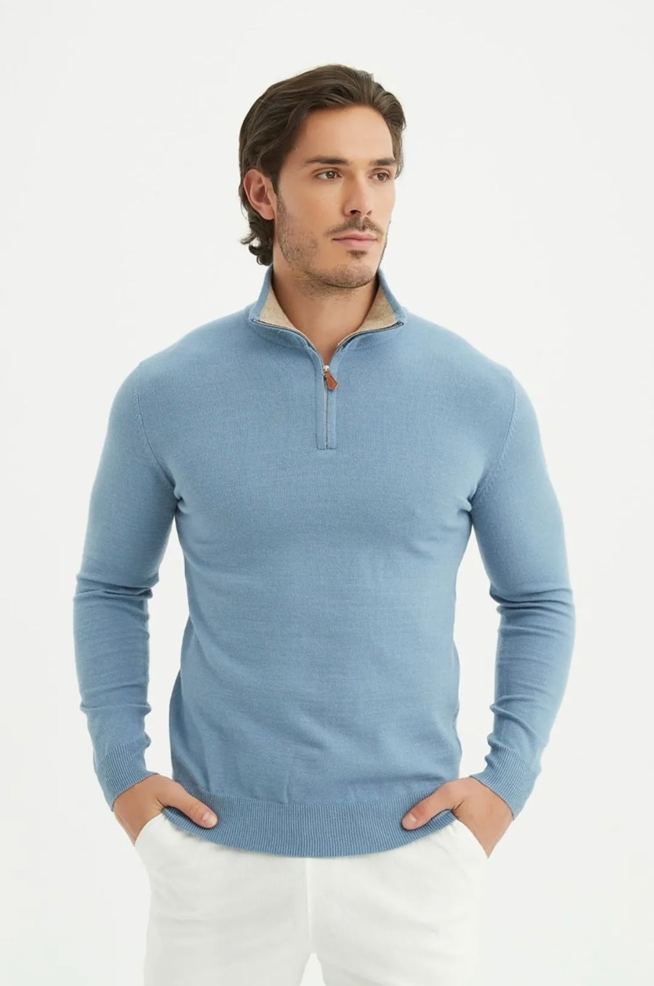 OSCAR denimblauwe trui