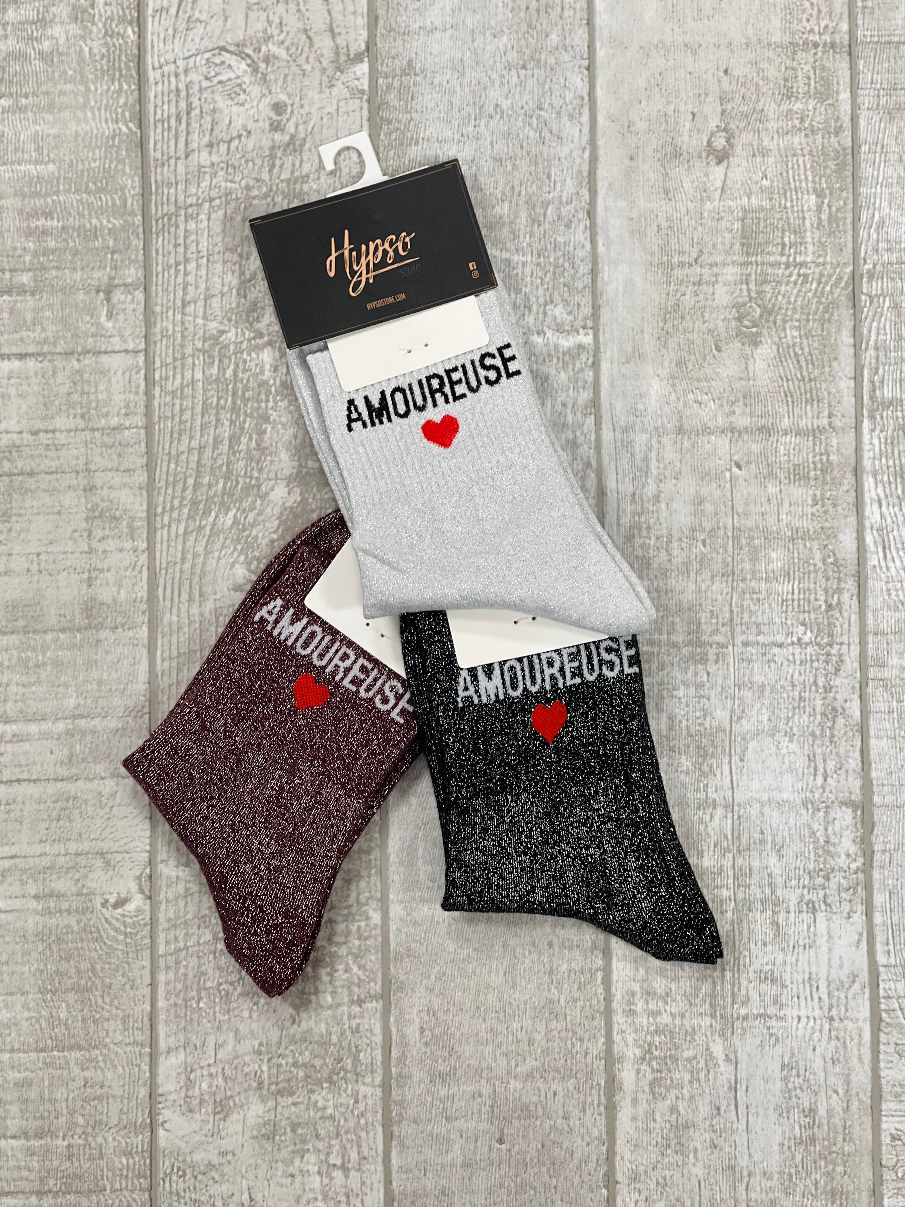 Chaussettes à paillettes AMOUREUSE