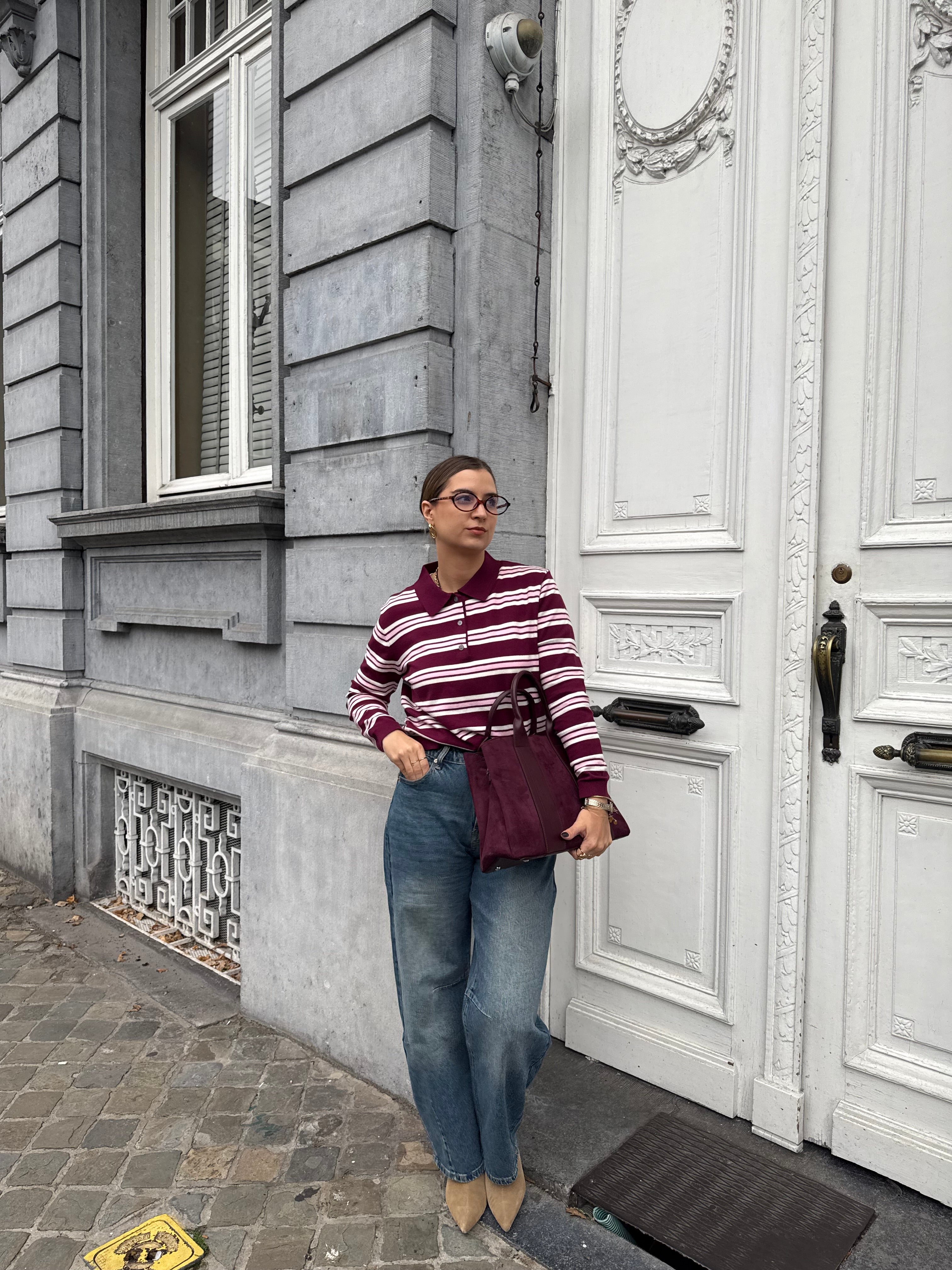 Polo KAYA façon pull rugby bordeaux