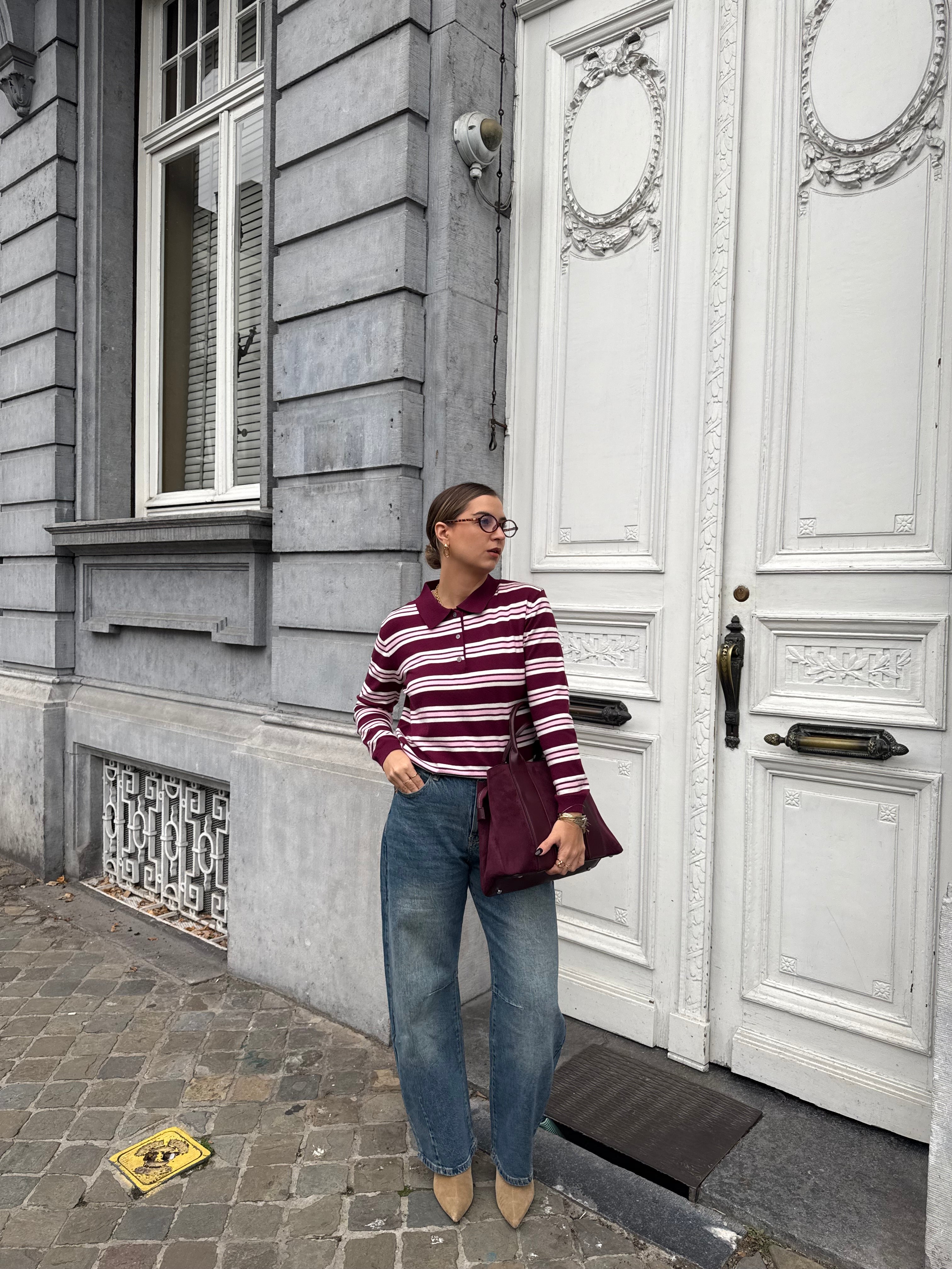 Polo KAYA façon pull rugby bordeaux