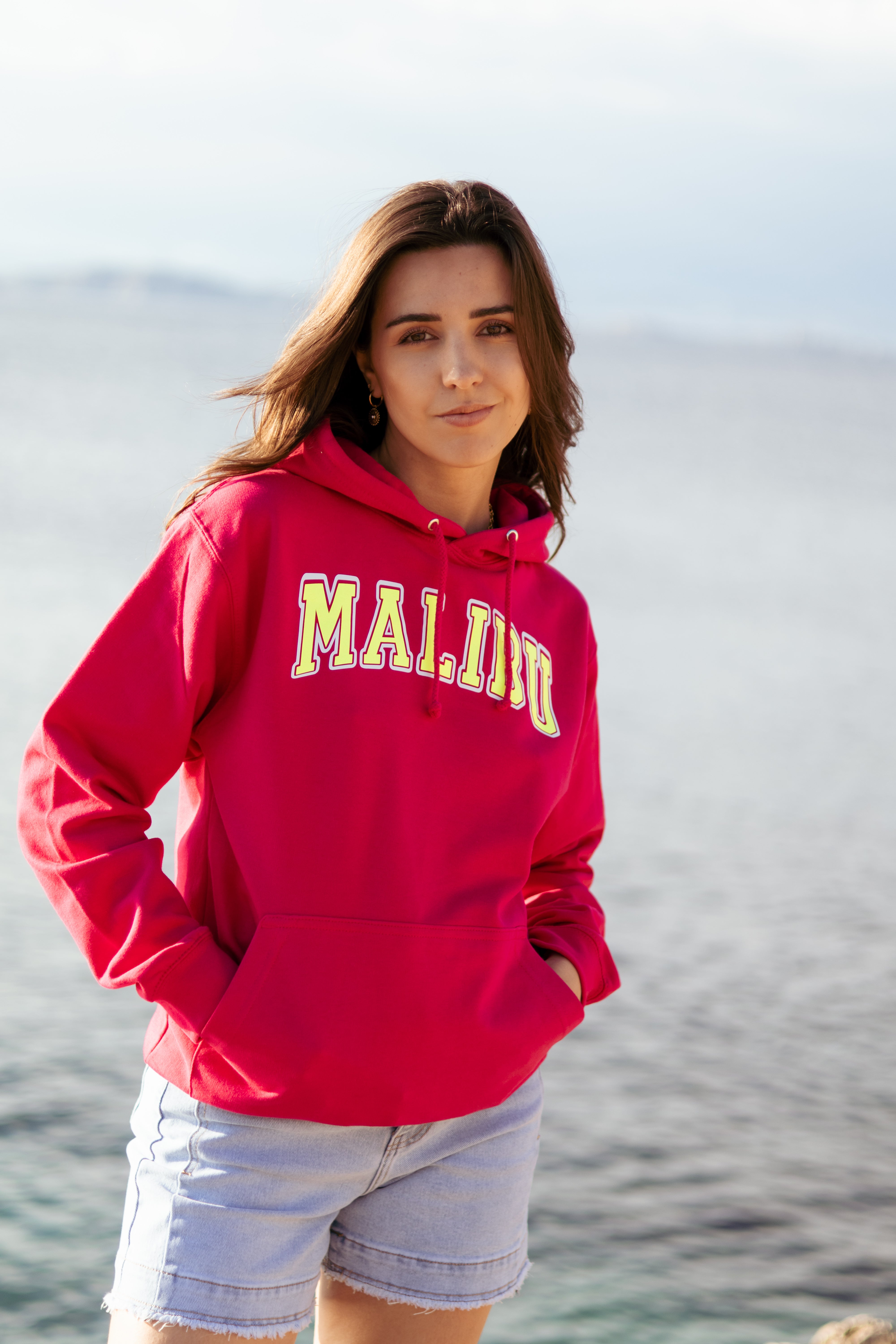 Sweat à capuche MALIBU fuchsia