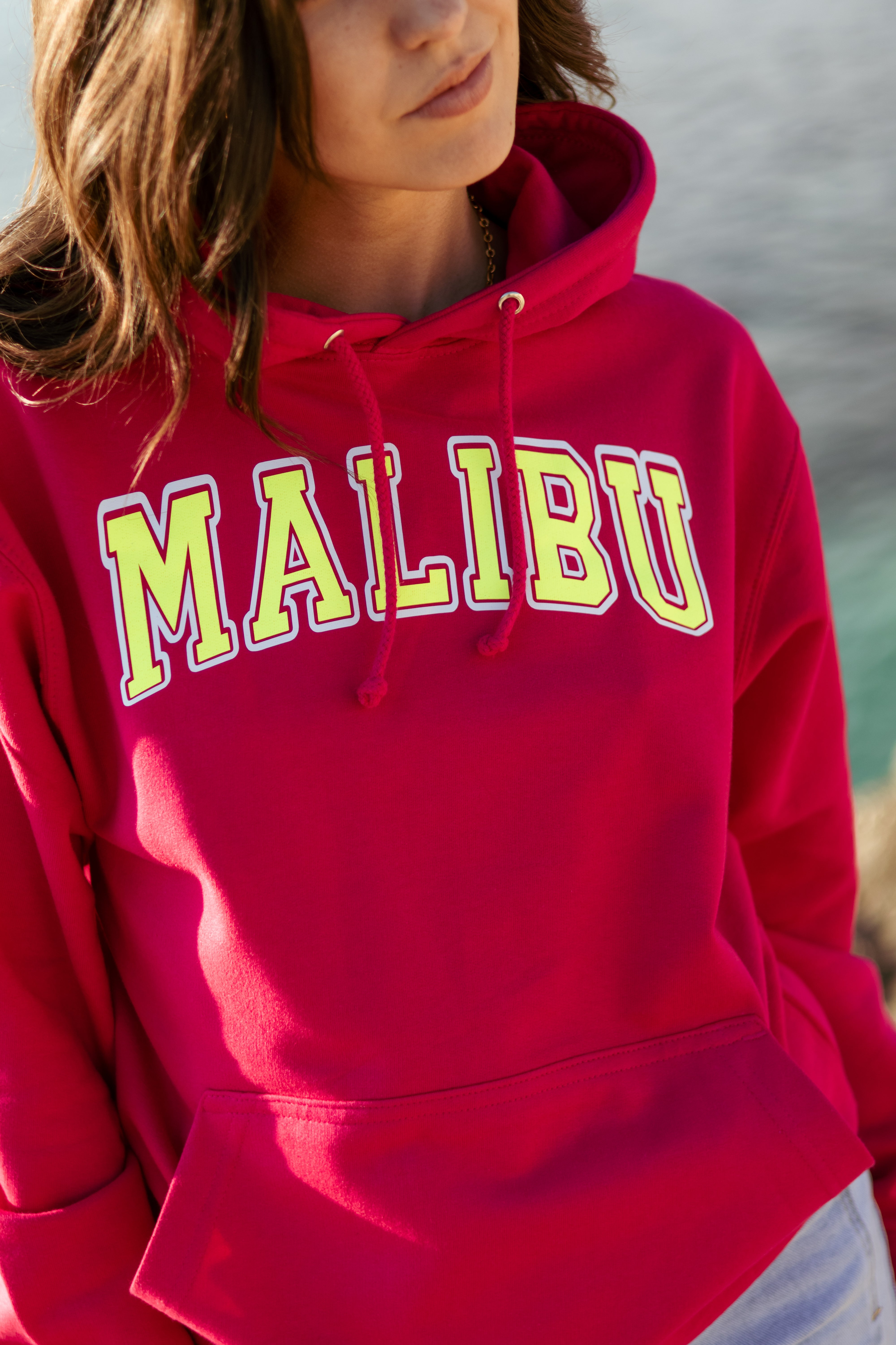 Sweat à capuche MALIBU fuchsia