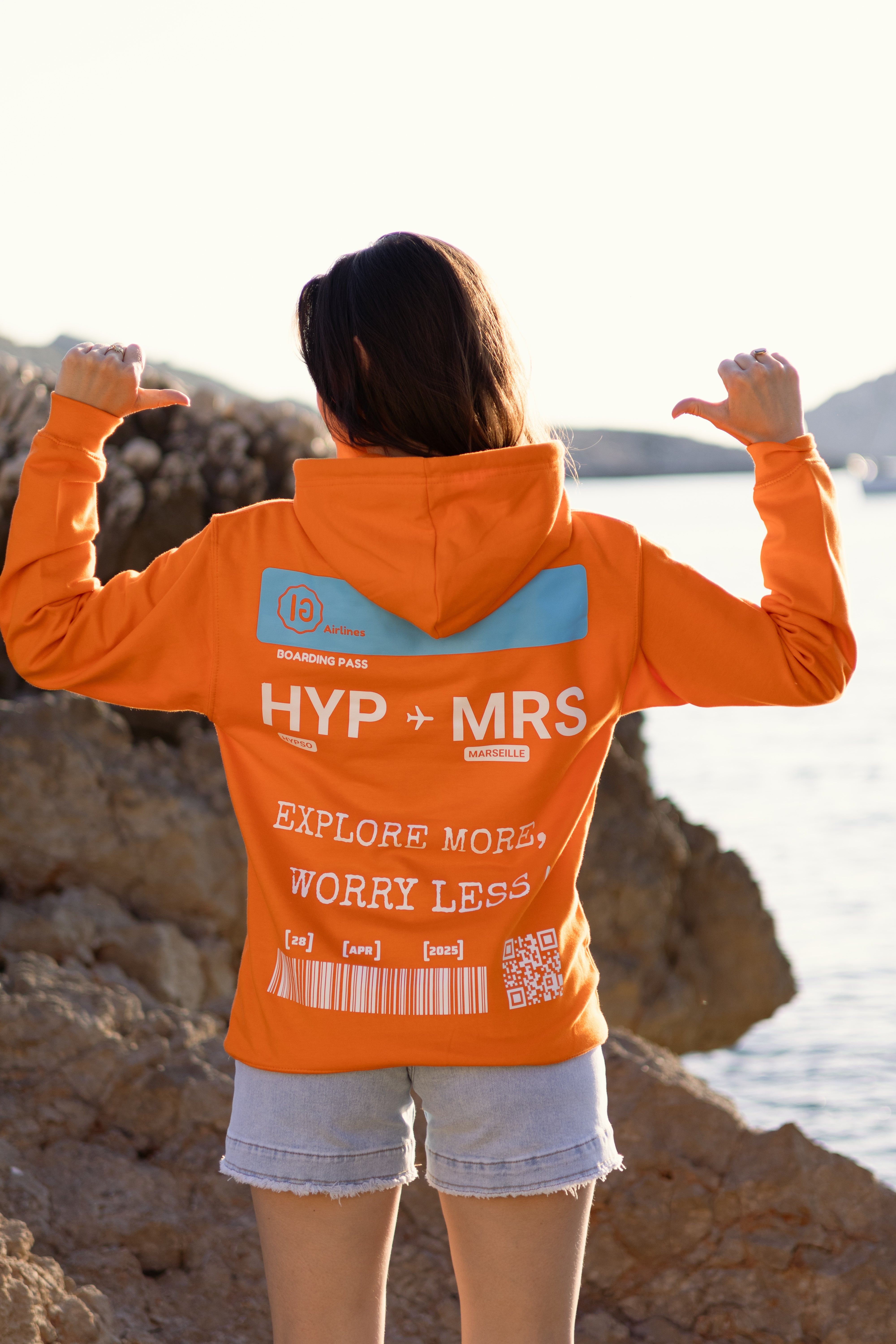 Sweat hoodie BOARDING PASS à personnaliser